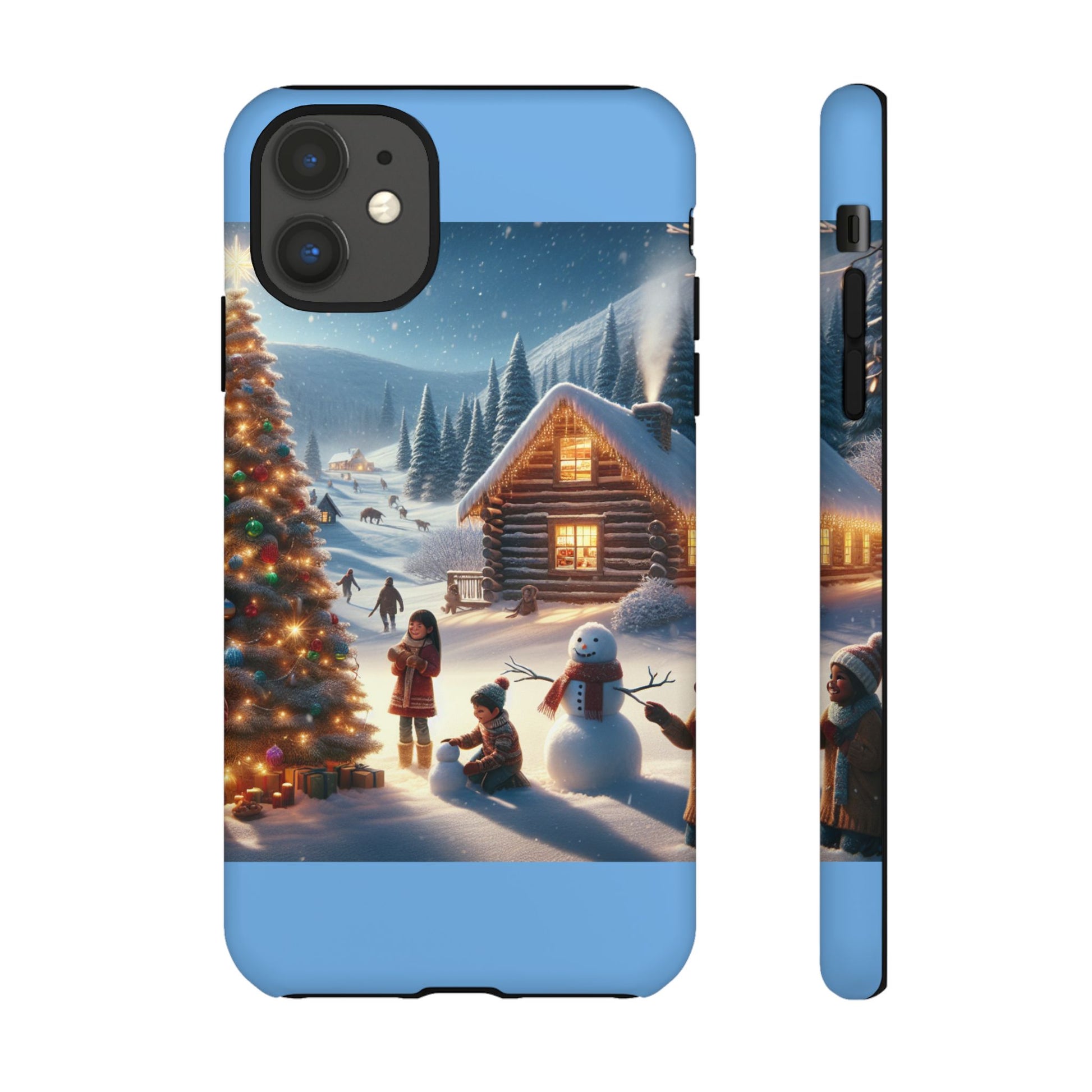 Winter Wonderland Phone Case, Holiday Gift for Him/Her, Cute Christmas Phone Cover, Unique Winter Scene Case, Festive Tech Accessories