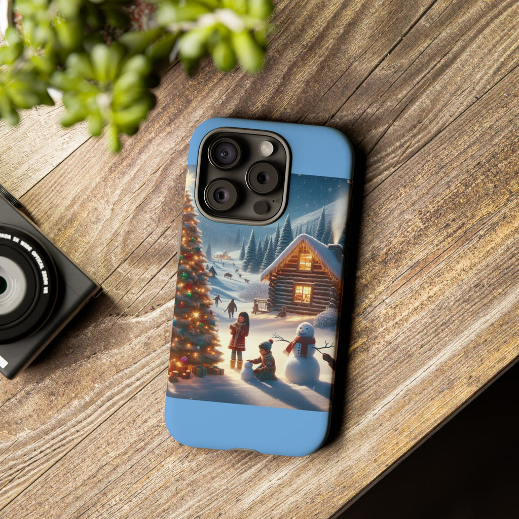 Winter Wonderland Phone Case, Holiday Gift for Him/Her, Cute Christmas Phone Cover, Unique Winter Scene Case, Festive Tech Accessories