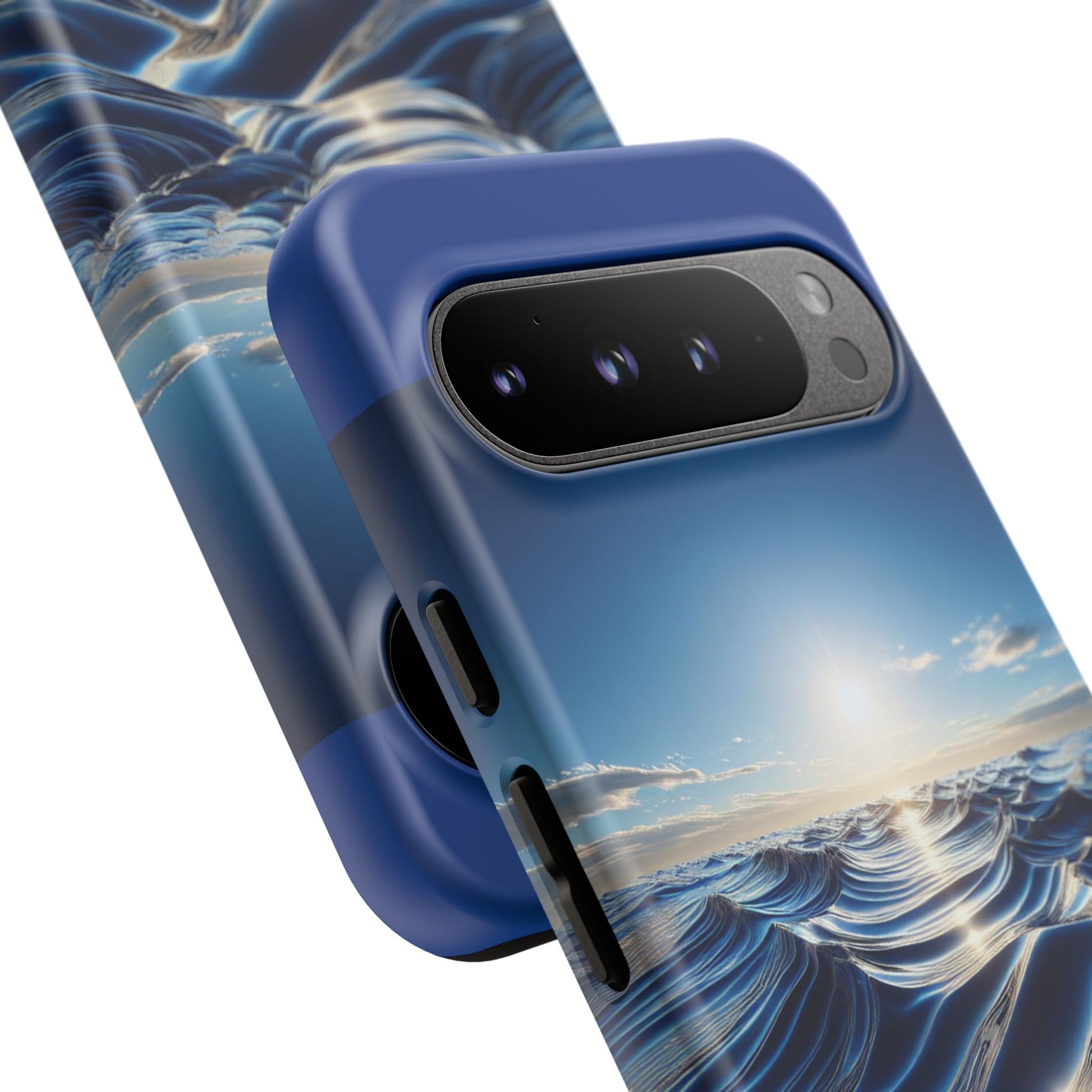 Ocean Wave Phone Case, Tough Phone Cover, Stylish Cell Case, Gift for Beach Lovers, Customizable Phone Accessory