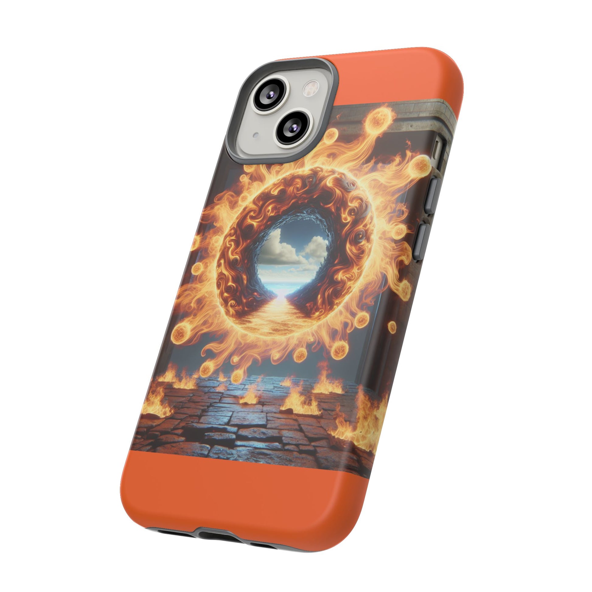 Vibrant Phone Case, Tough Cases for Gamers, Fire Element Phone Cover, Unique Protector, Game Lover Gifts