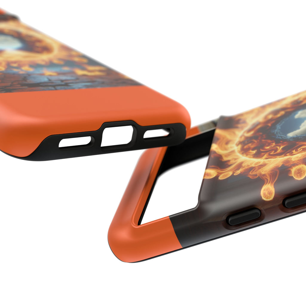 Vibrant Phone Case, Tough Cases for Gamers, Fire Element Phone Cover, Unique Protector, Game Lover Gifts