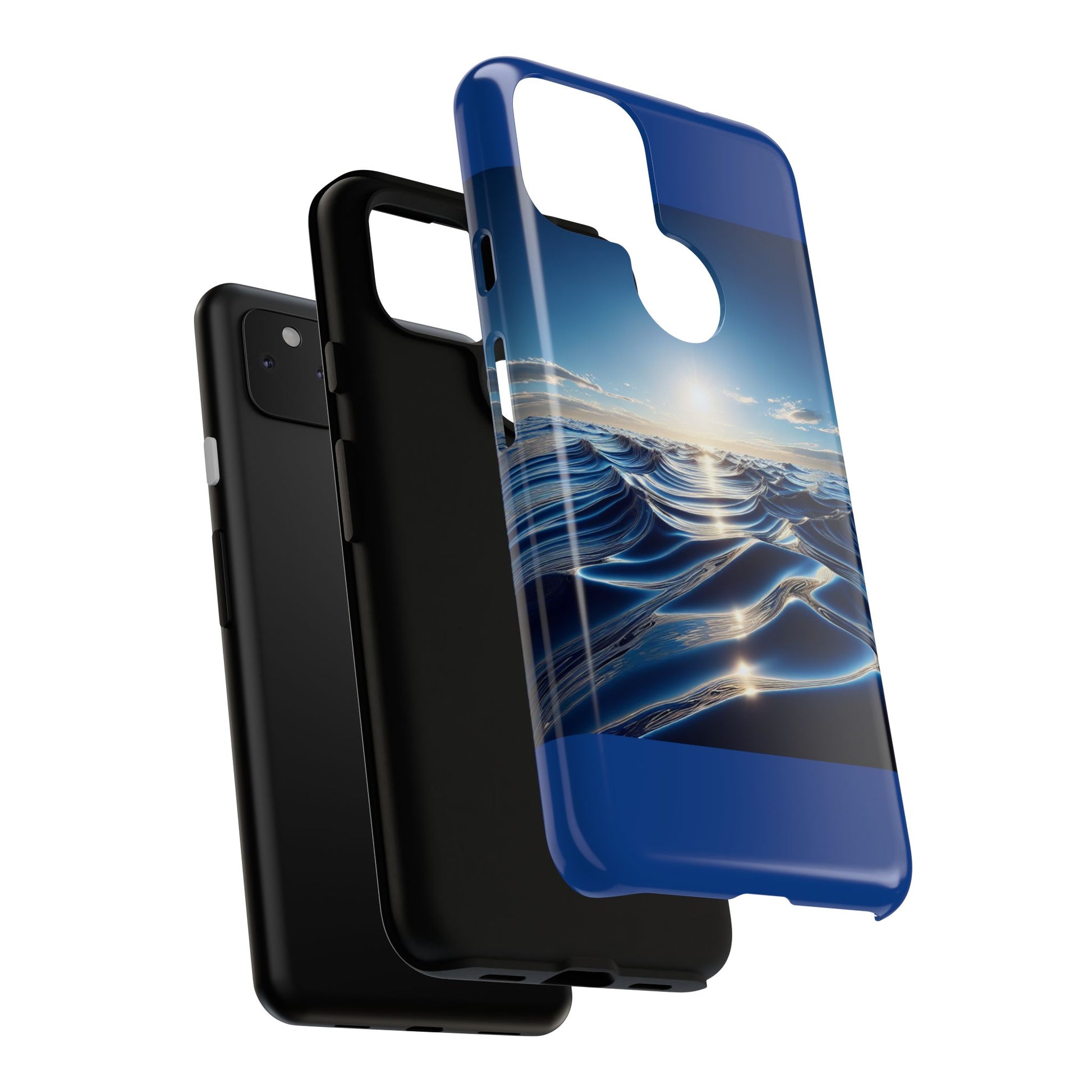 Ocean Wave Phone Case, Tough Phone Cover, Stylish Cell Case, Gift for Beach Lovers, Customizable Phone Accessory