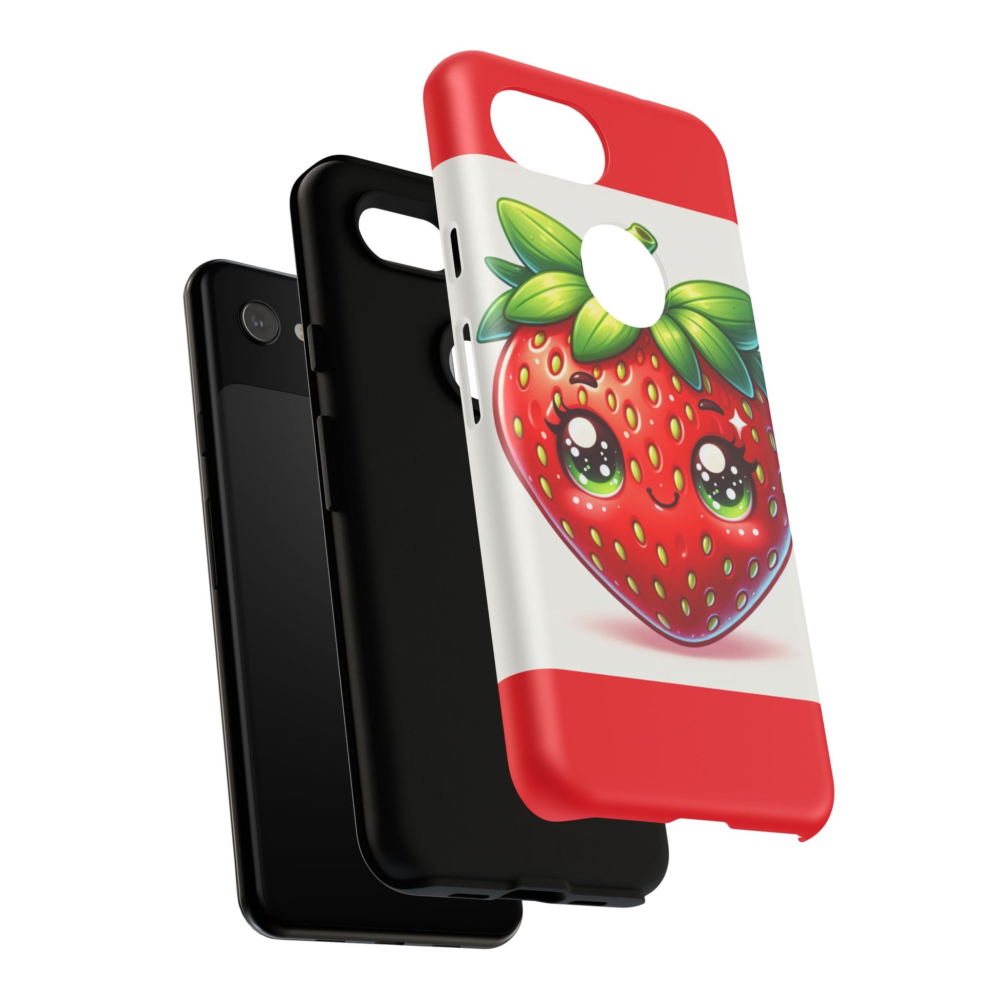 Cute Strawberry iPhone Case, Tough Phone Cases, Stylish Accessories, Fun Design for Kids and Adults, Perfect Gift for All Occasions