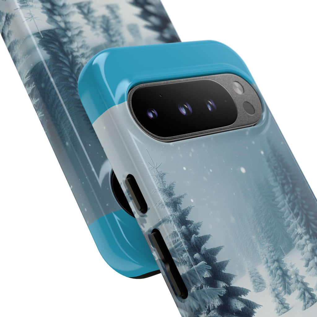 Winter Forest Phone Case, Tough Cases for iPhone, Snowy Landscape Design, Nature Lover Gift, Holiday Accessories