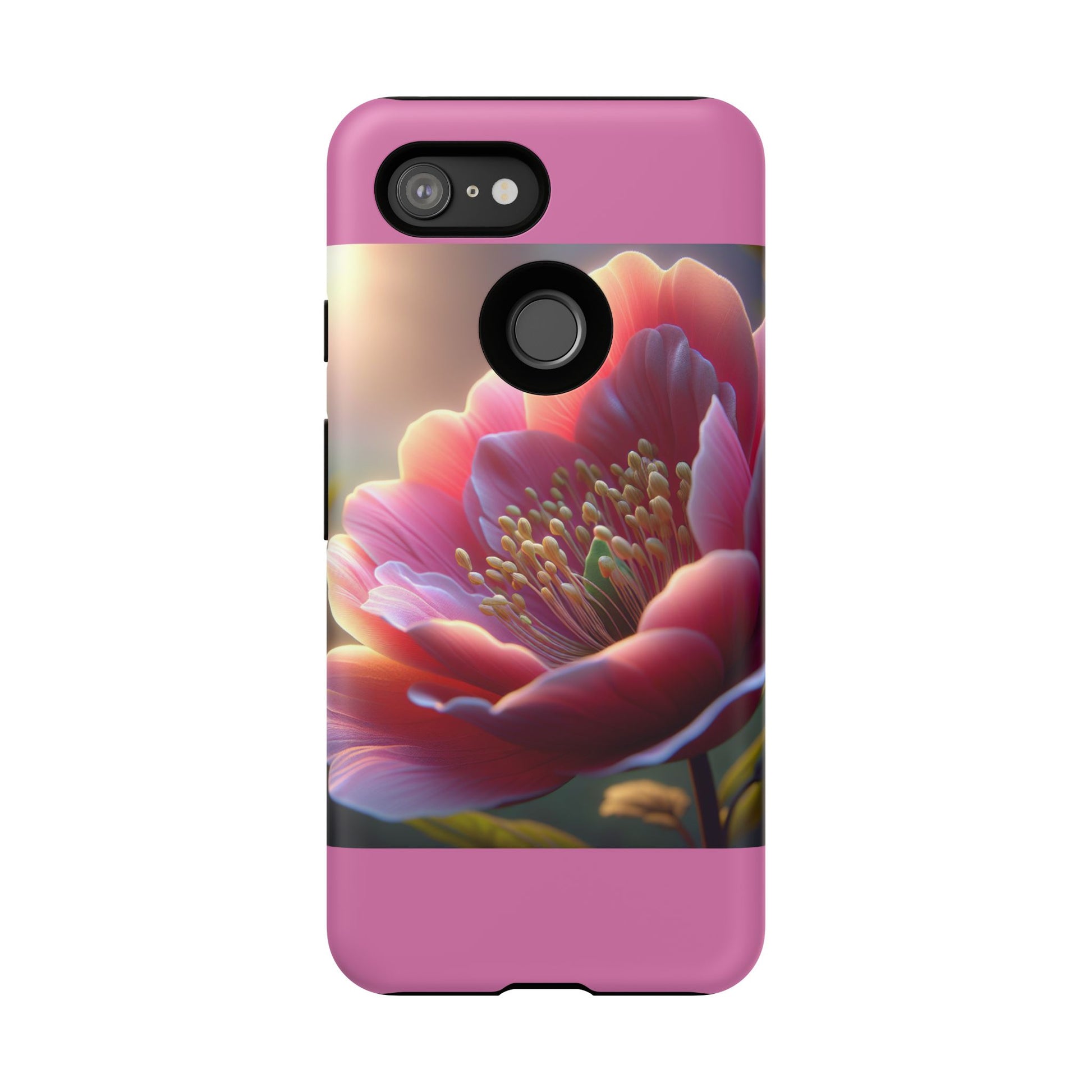 Pink Floral Phone Case, Tough Cases, Floral Design, Phone Accessory Gift, Nature Inspired, Trendy Tech Case