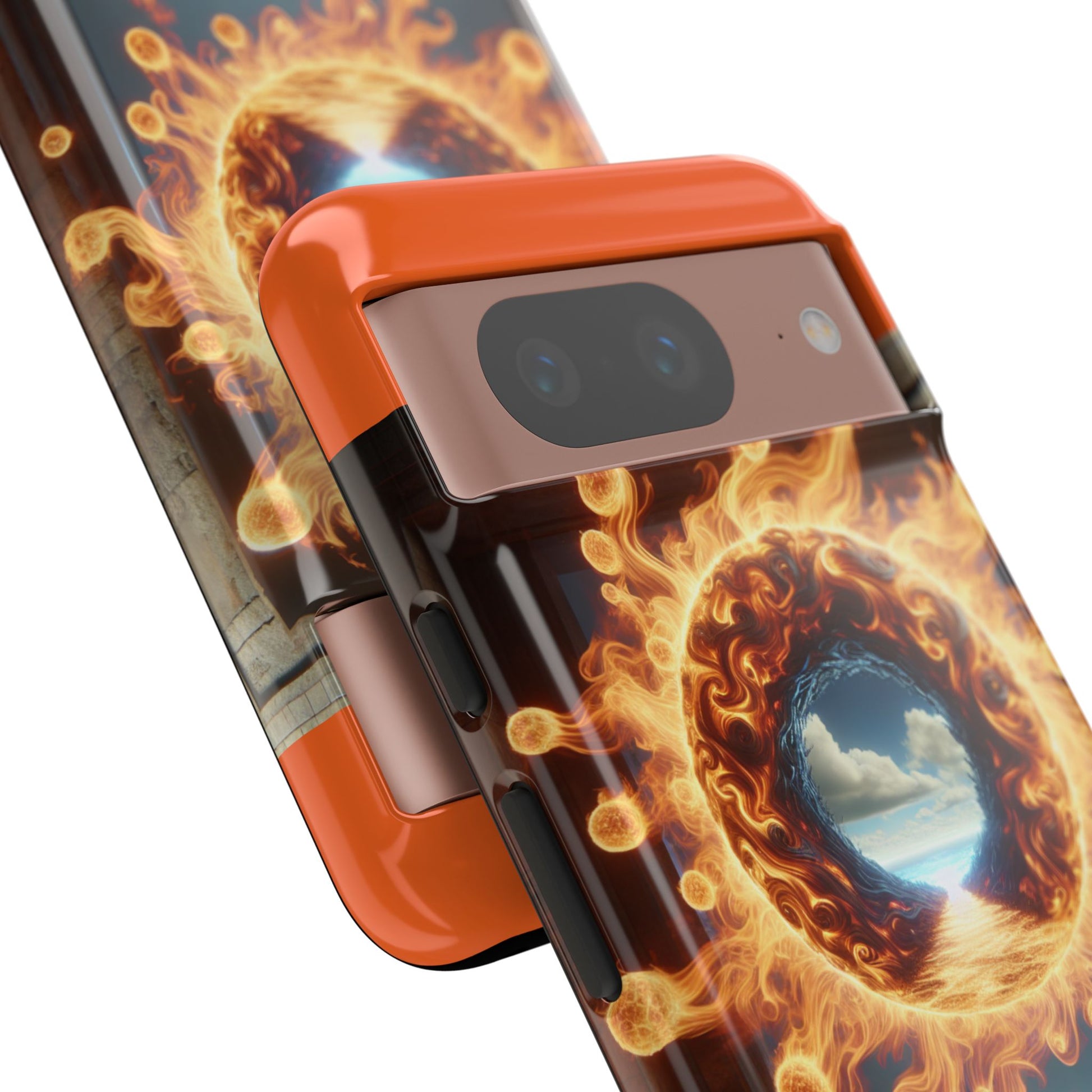 Vibrant Phone Case, Tough Cases for Gamers, Fire Element Phone Cover, Unique Protector, Game Lover Gifts