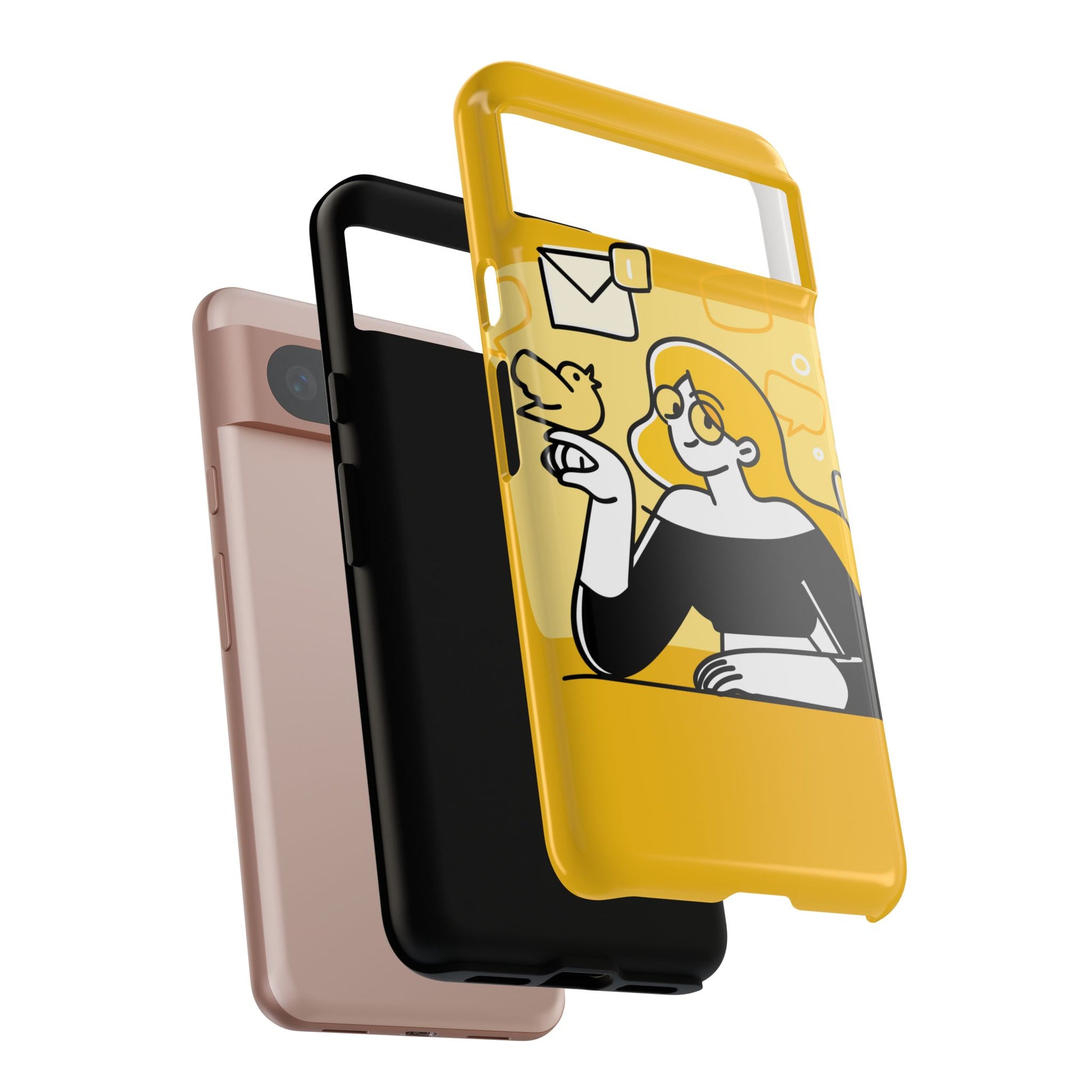 Chic Phone Case with Playful Design, Smartphone Cover, Unique Gift, Trendy Accessory, Eco-Friendly Case