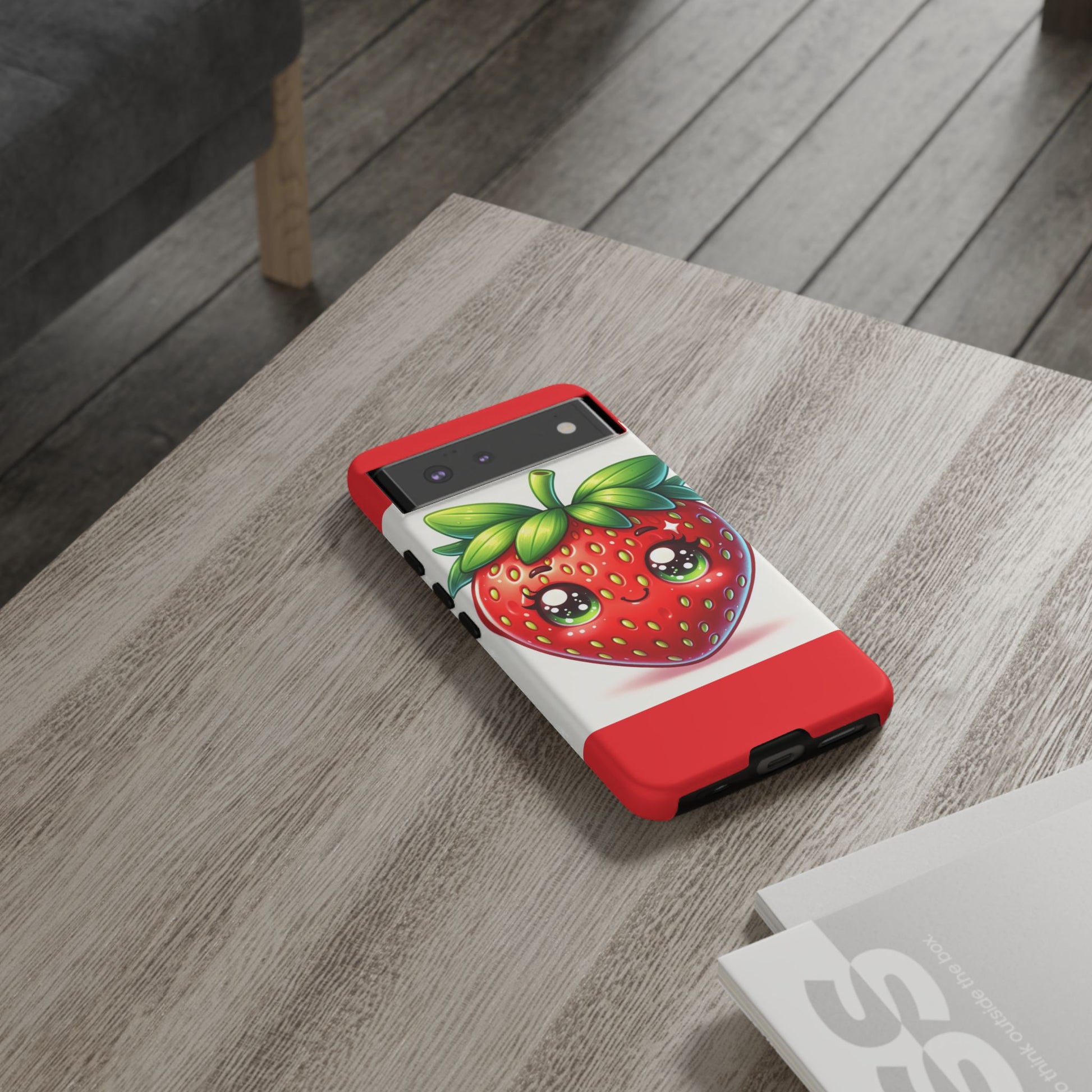 Cute Strawberry iPhone Case, Tough Phone Cases, Stylish Accessories, Fun Design for Kids and Adults, Perfect Gift for All Occasions