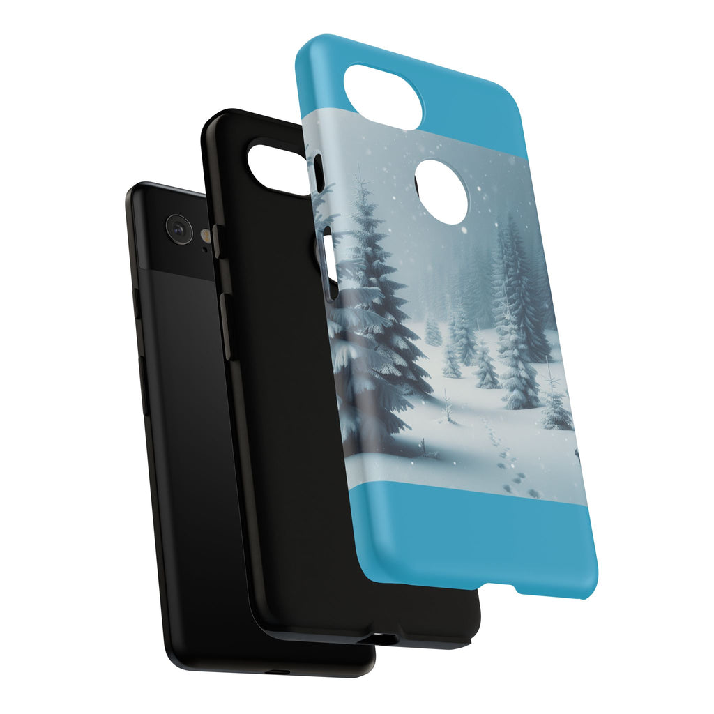 Winter Forest Phone Case, Tough Cases for iPhone, Snowy Landscape Design, Nature Lover Gift, Holiday Accessories