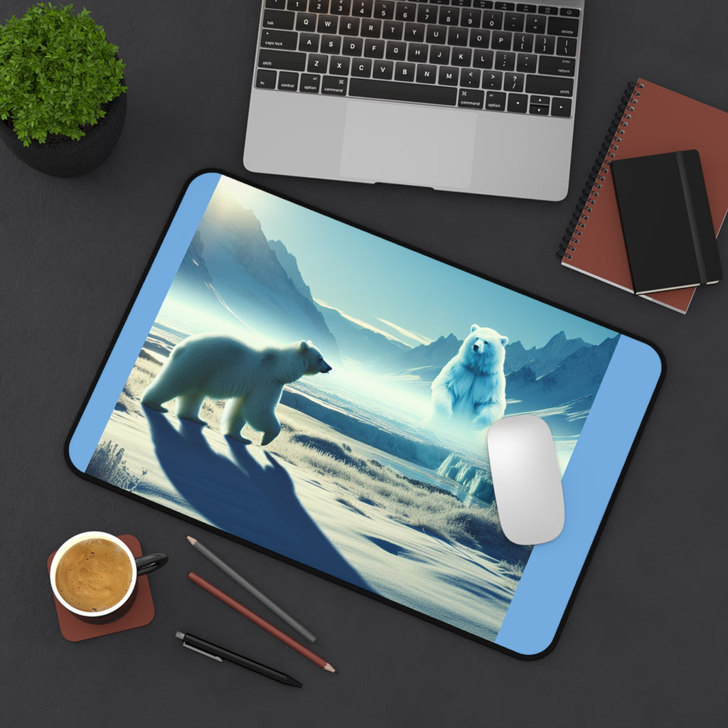 Arctic Dreams Desk Mat - Cozy Office Decor, Gaming Accessory, Unique Gift for Bear Lovers, Home Office Essentials, Nature Inspired