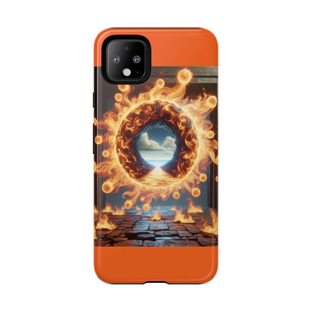 Vibrant Phone Case, Tough Cases for Gamers, Fire Element Phone Cover, Unique Protector, Game Lover Gifts