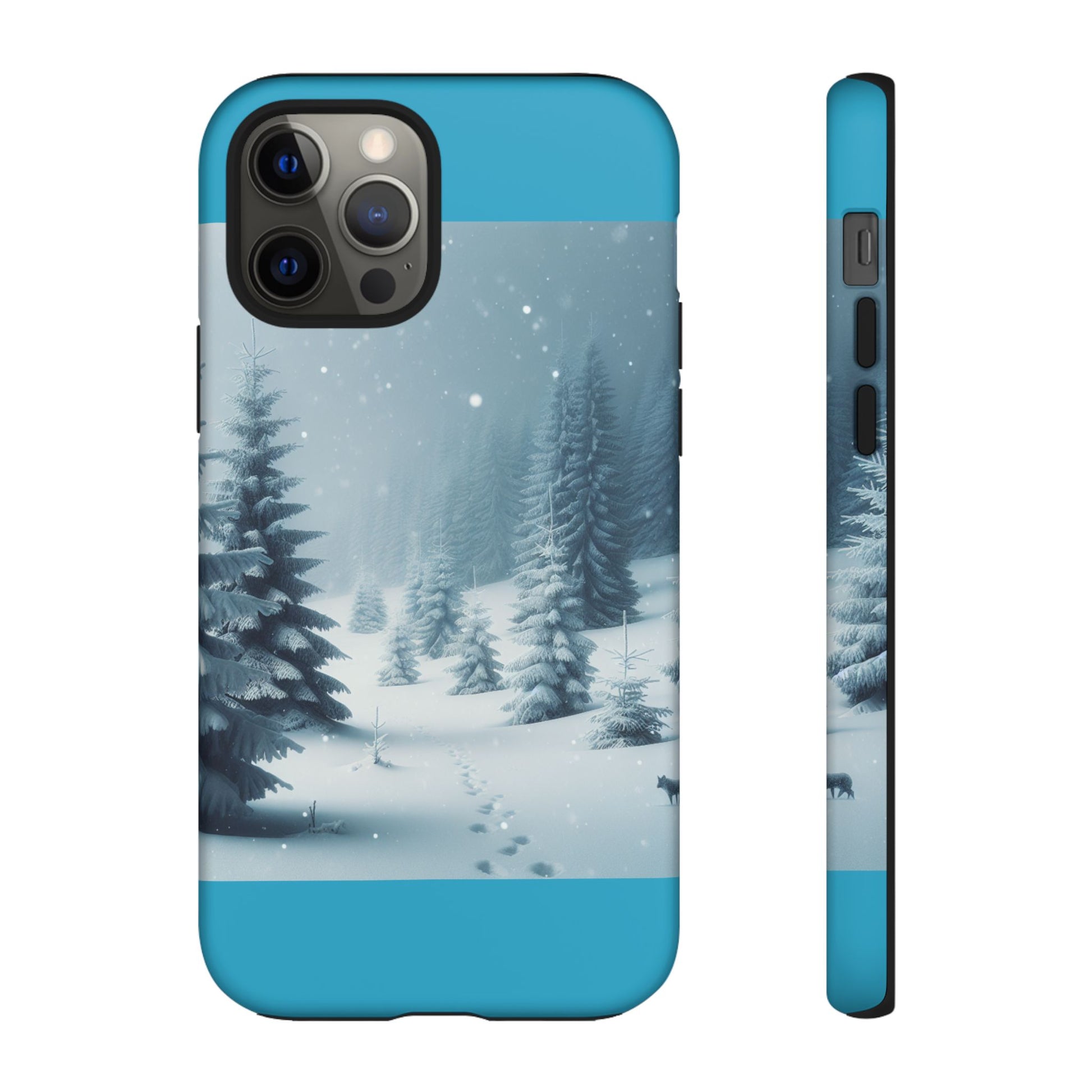 Winter Forest Phone Case, Tough Cases for iPhone, Snowy Landscape Design, Nature Lover Gift, Holiday Accessories