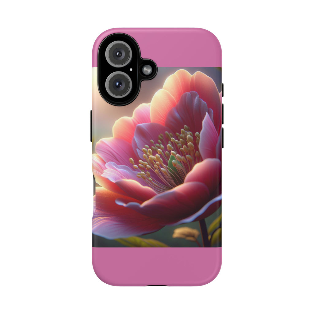 Pink Floral Phone Case, Tough Cases, Floral Design, Phone Accessory Gift, Nature Inspired, Trendy Tech Case
