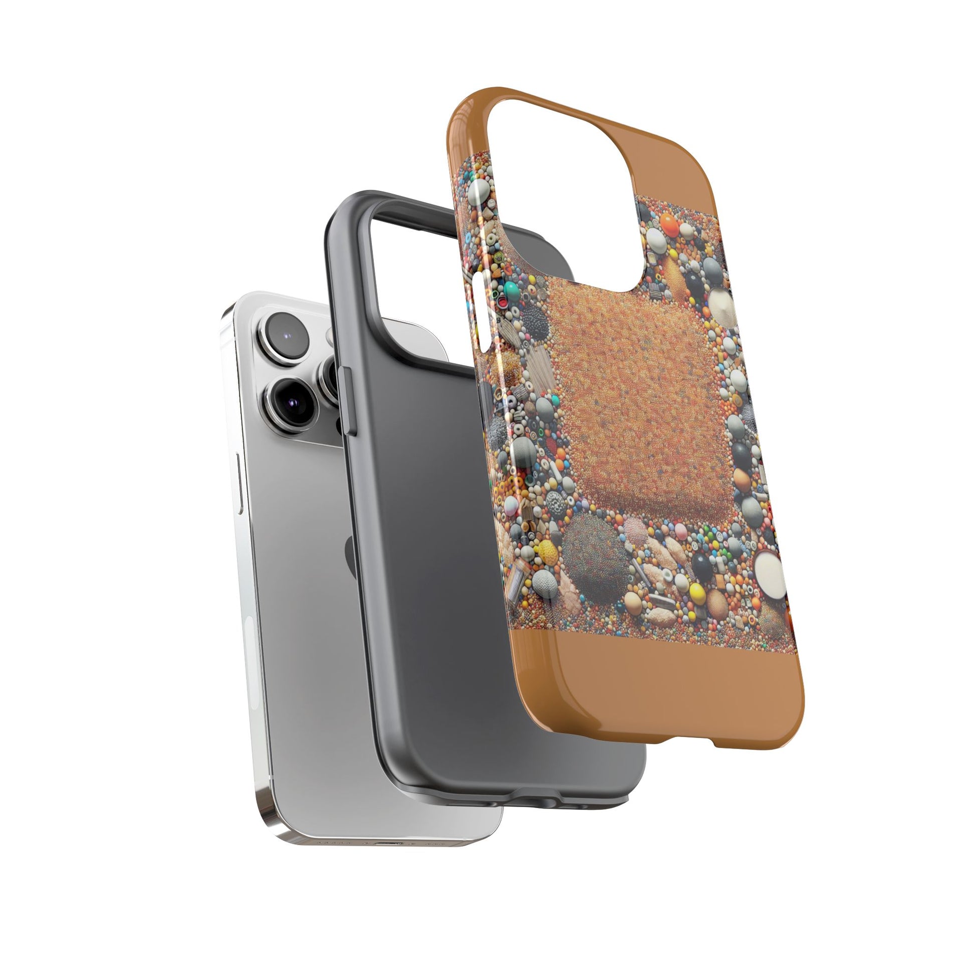 Colorful Phone Case with Unique Texture, Tough Case, Phone Accessory, Trendy Design, Gift for Tech Lovers, Durable Protection