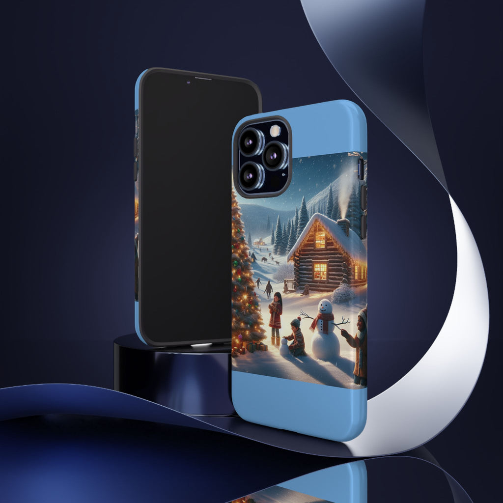 Winter Wonderland Phone Case, Holiday Gift for Him/Her, Cute Christmas Phone Cover, Unique Winter Scene Case, Festive Tech Accessories