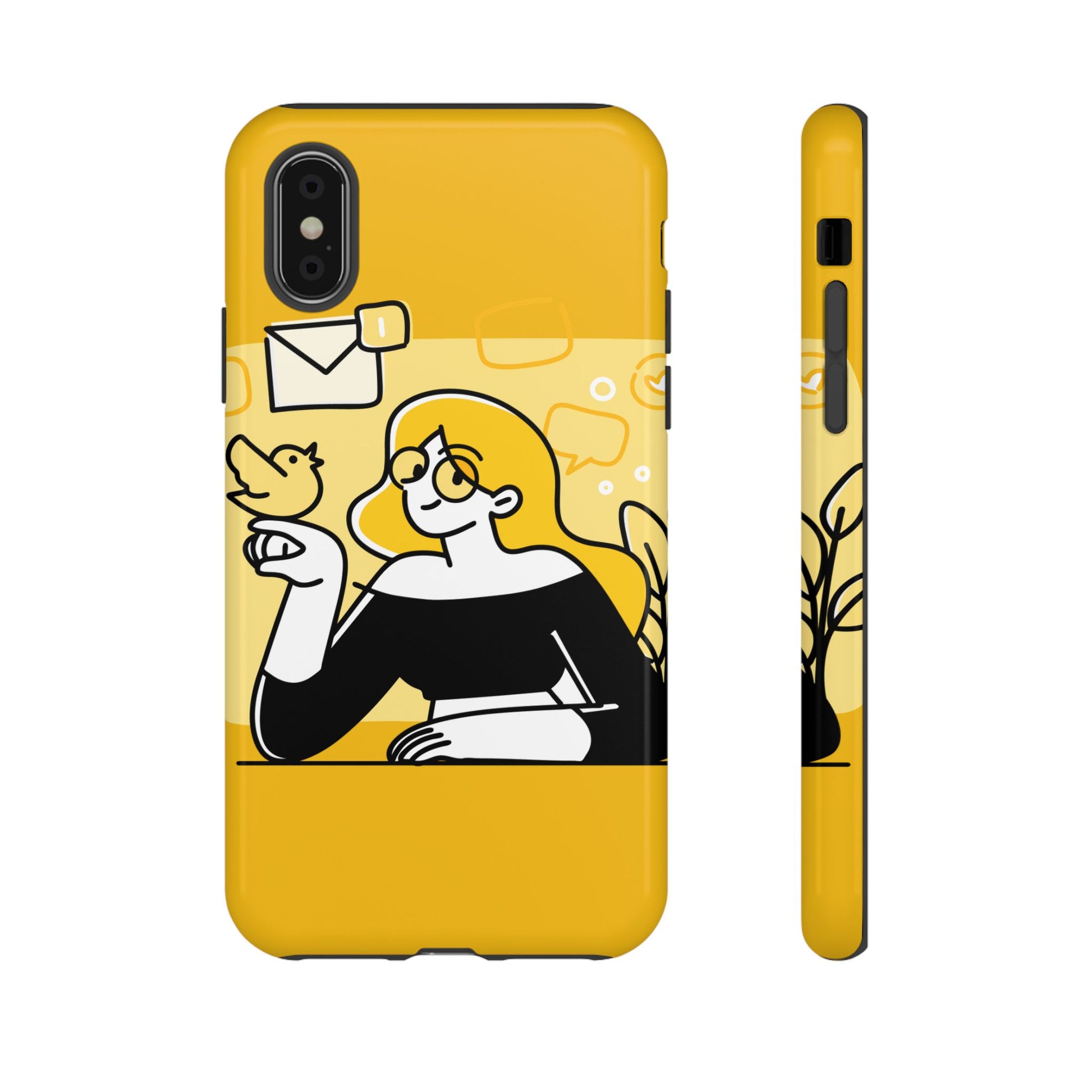 Chic Phone Case with Playful Design, Smartphone Cover, Unique Gift, Trendy Accessory, Eco-Friendly Case