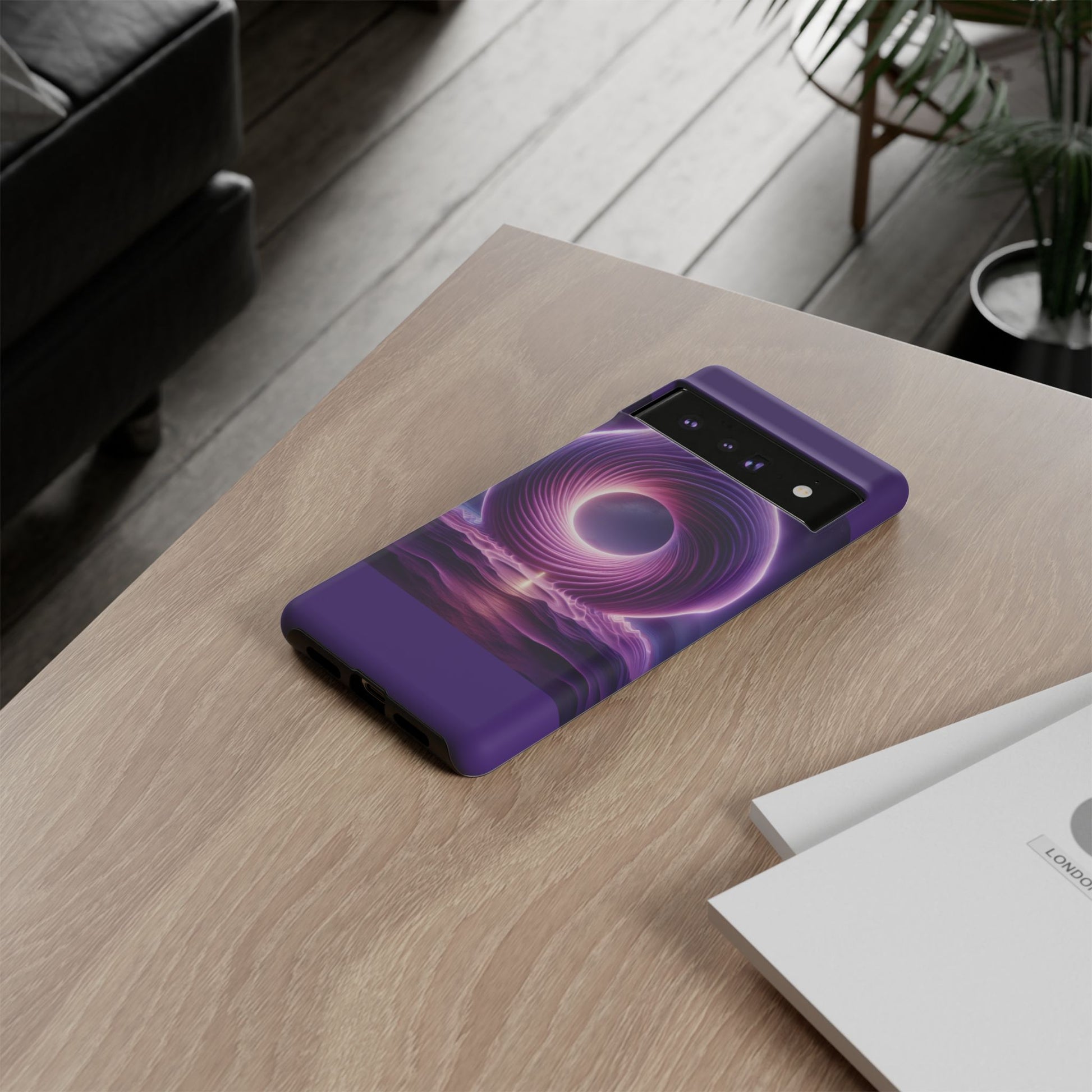 Colorful Phone Case with Swirling Design, Tough Phone Cover, Cosmic Phone Protector, Unique Gift for Tech Lovers, Stylish Smartphone Shell