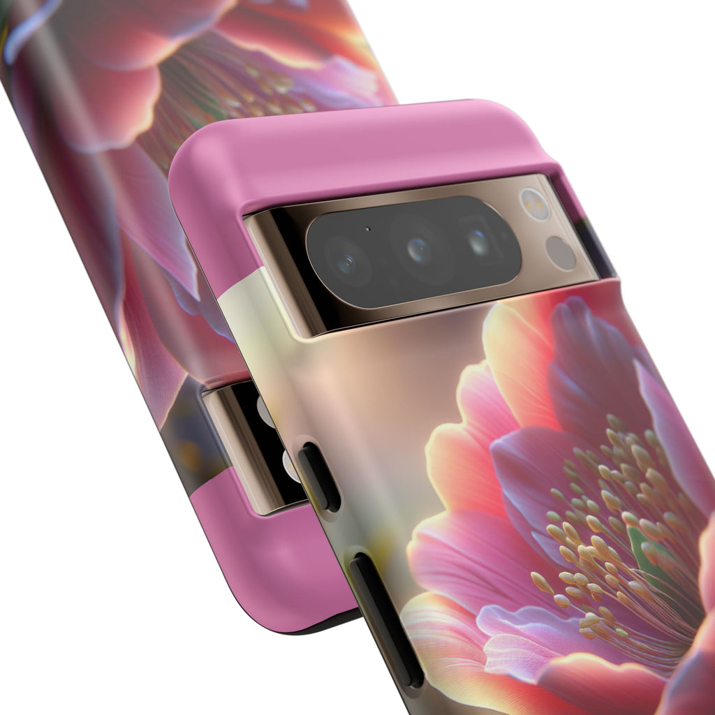 Pink Floral Phone Case, Tough Cases, Floral Design, Phone Accessory Gift, Nature Inspired, Trendy Tech Case