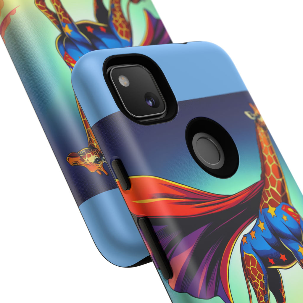Superhero Giraffe Phone Case | Tough Cases, Unique Gifts, Animal Lover Accessories, Fun Tech Protectors, Cute Phone Covers, Birthday Gift