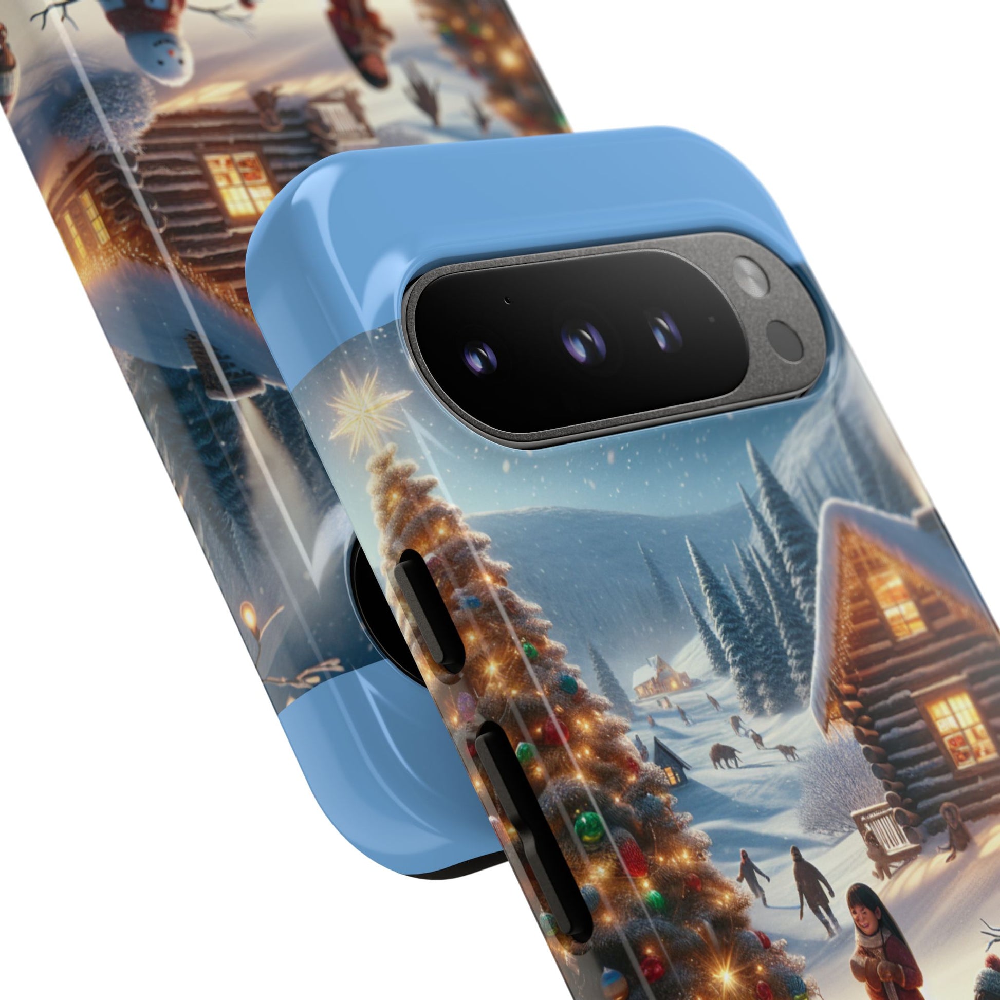 Winter Wonderland Phone Case, Holiday Gift for Him/Her, Cute Christmas Phone Cover, Unique Winter Scene Case, Festive Tech Accessories
