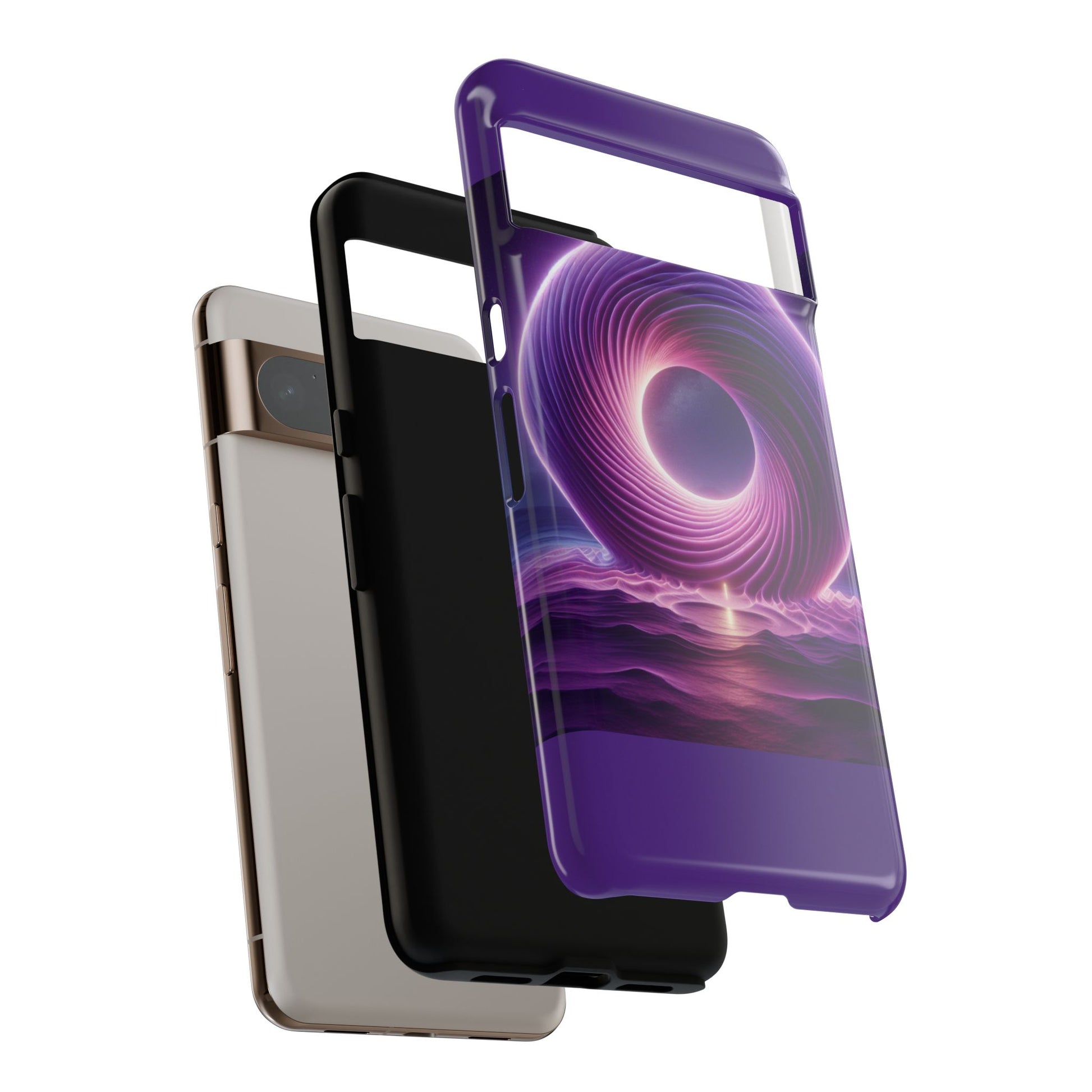 Colorful Phone Case with Swirling Design, Tough Phone Cover, Cosmic Phone Protector, Unique Gift for Tech Lovers, Stylish Smartphone Shell