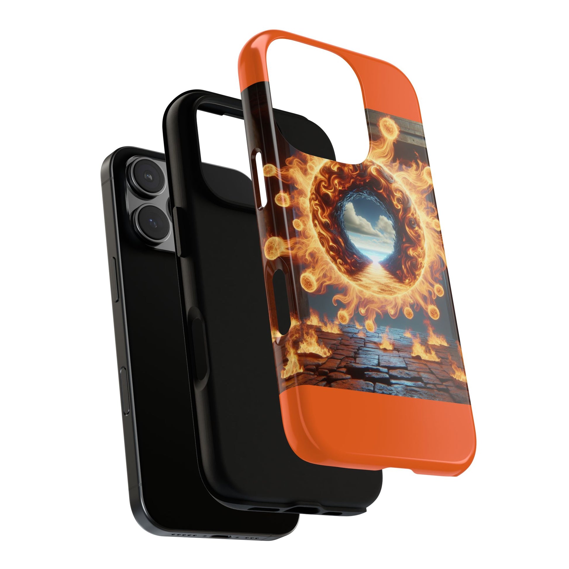 Vibrant Phone Case, Tough Cases for Gamers, Fire Element Phone Cover, Unique Protector, Game Lover Gifts