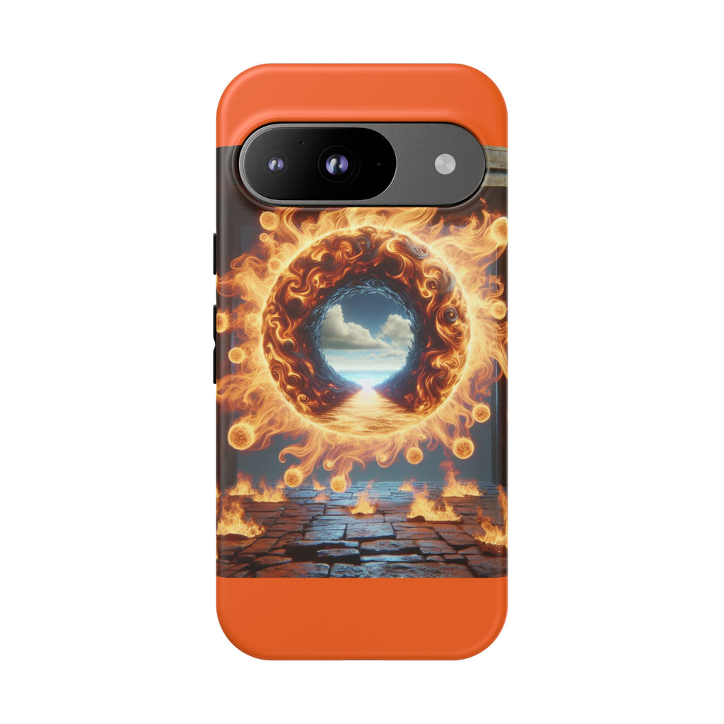 Vibrant Phone Case, Tough Cases for Gamers, Fire Element Phone Cover, Unique Protector, Game Lover Gifts