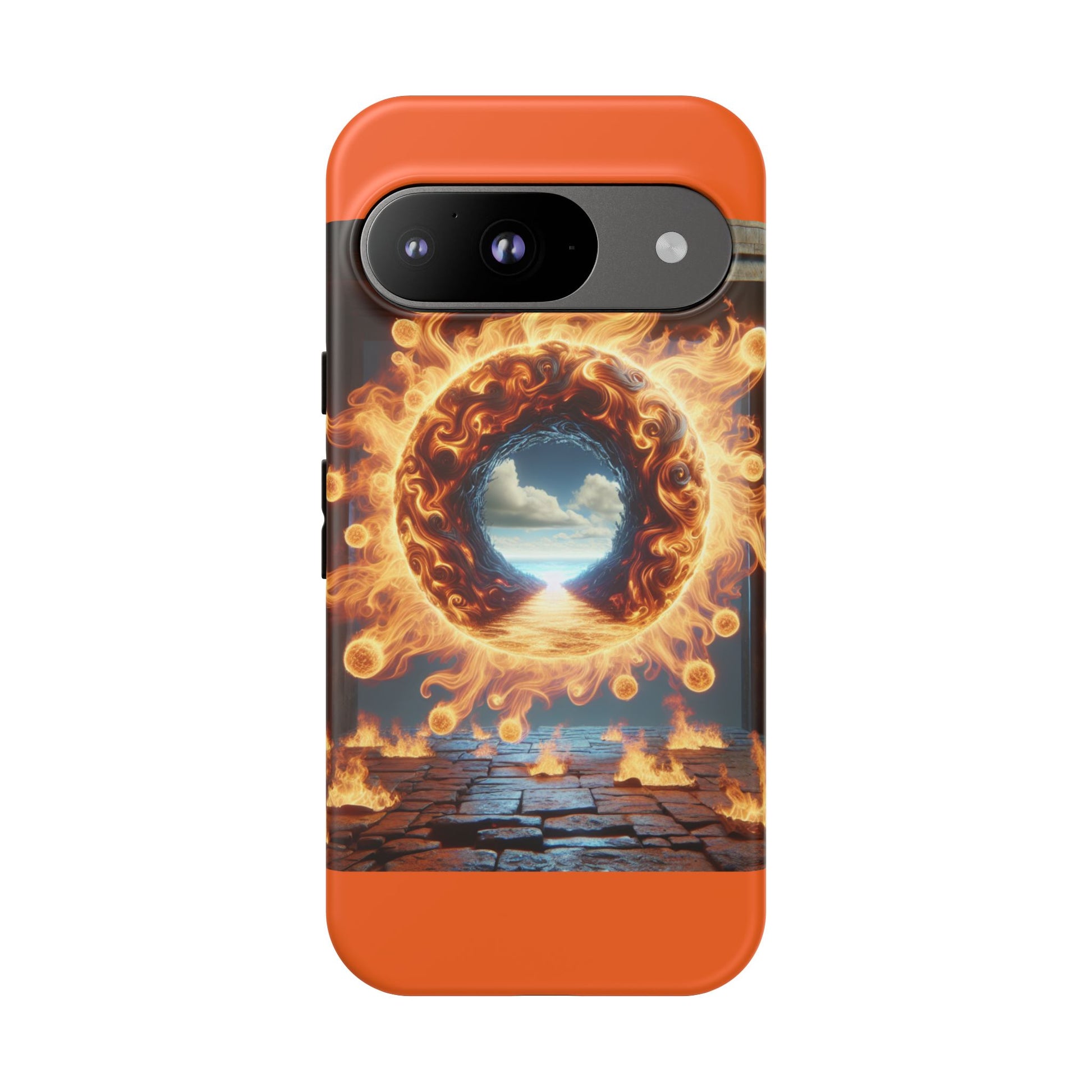 Vibrant Phone Case, Tough Cases for Gamers, Fire Element Phone Cover, Unique Protector, Game Lover Gifts
