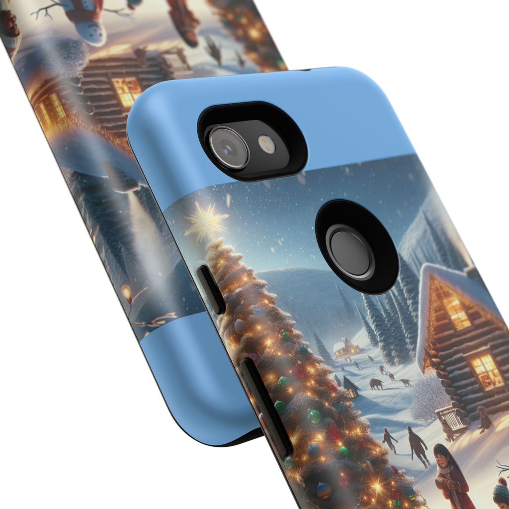 Winter Wonderland Phone Case, Holiday Gift for Him/Her, Cute Christmas Phone Cover, Unique Winter Scene Case, Festive Tech Accessories
