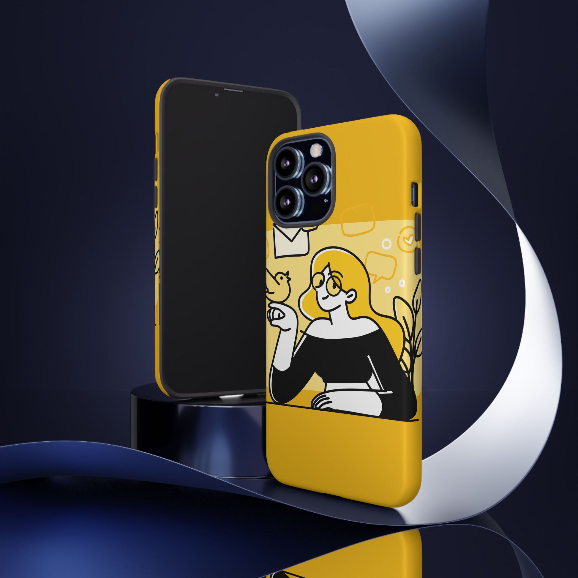 Chic Phone Case with Playful Design, Smartphone Cover, Unique Gift, Trendy Accessory, Eco-Friendly Case