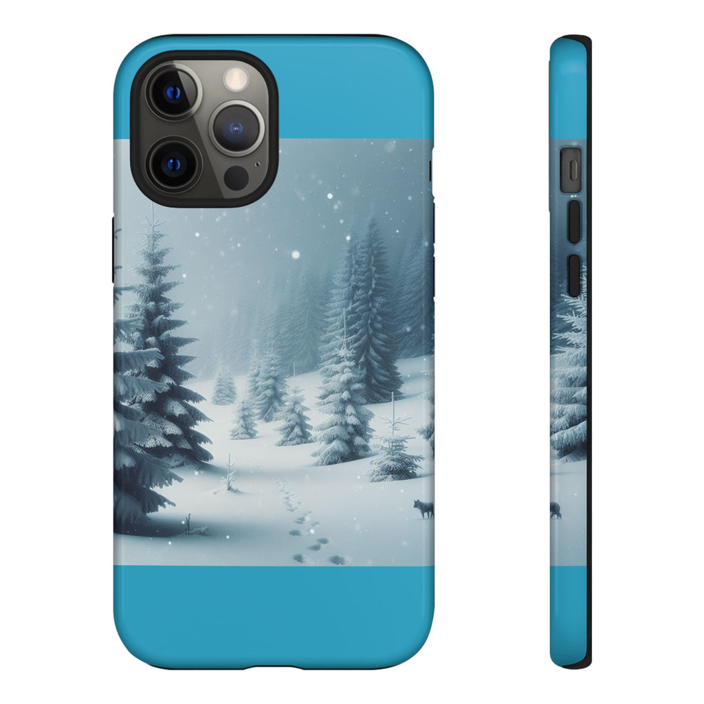 Winter Forest Phone Case, Tough Cases for iPhone, Snowy Landscape Design, Nature Lover Gift, Holiday Accessories