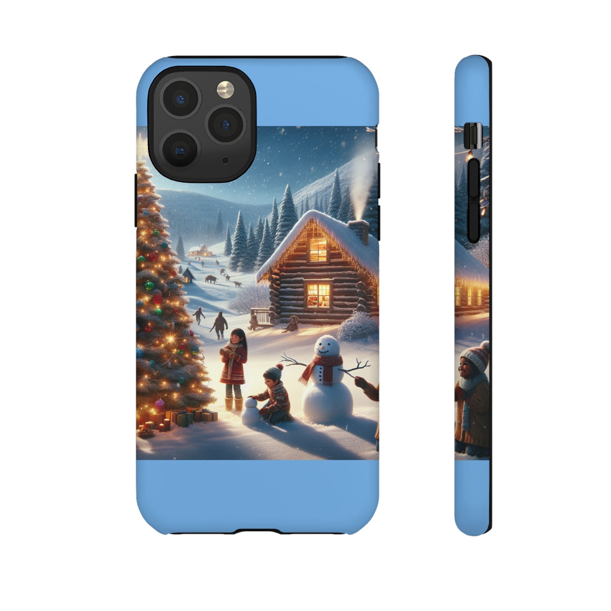 Winter Wonderland Phone Case, Holiday Gift for Him/Her, Cute Christmas Phone Cover, Unique Winter Scene Case, Festive Tech Accessories