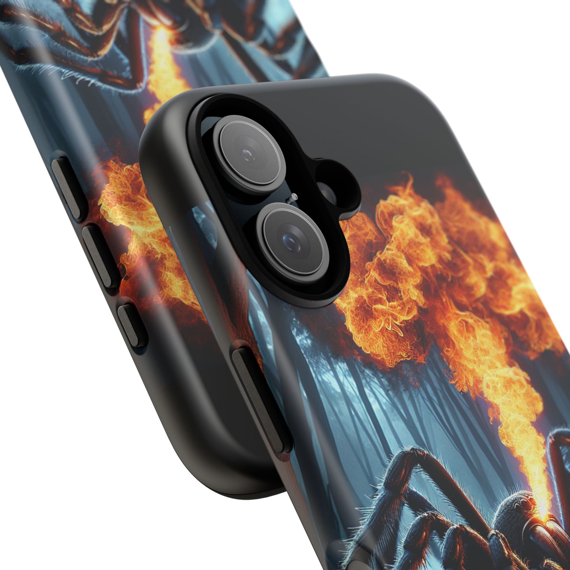 Tough Cases: Fire-Breathing Spider Phone Case, Unique Phone Cover, Halloween Gift, Geeky Accessories, Edgy Style