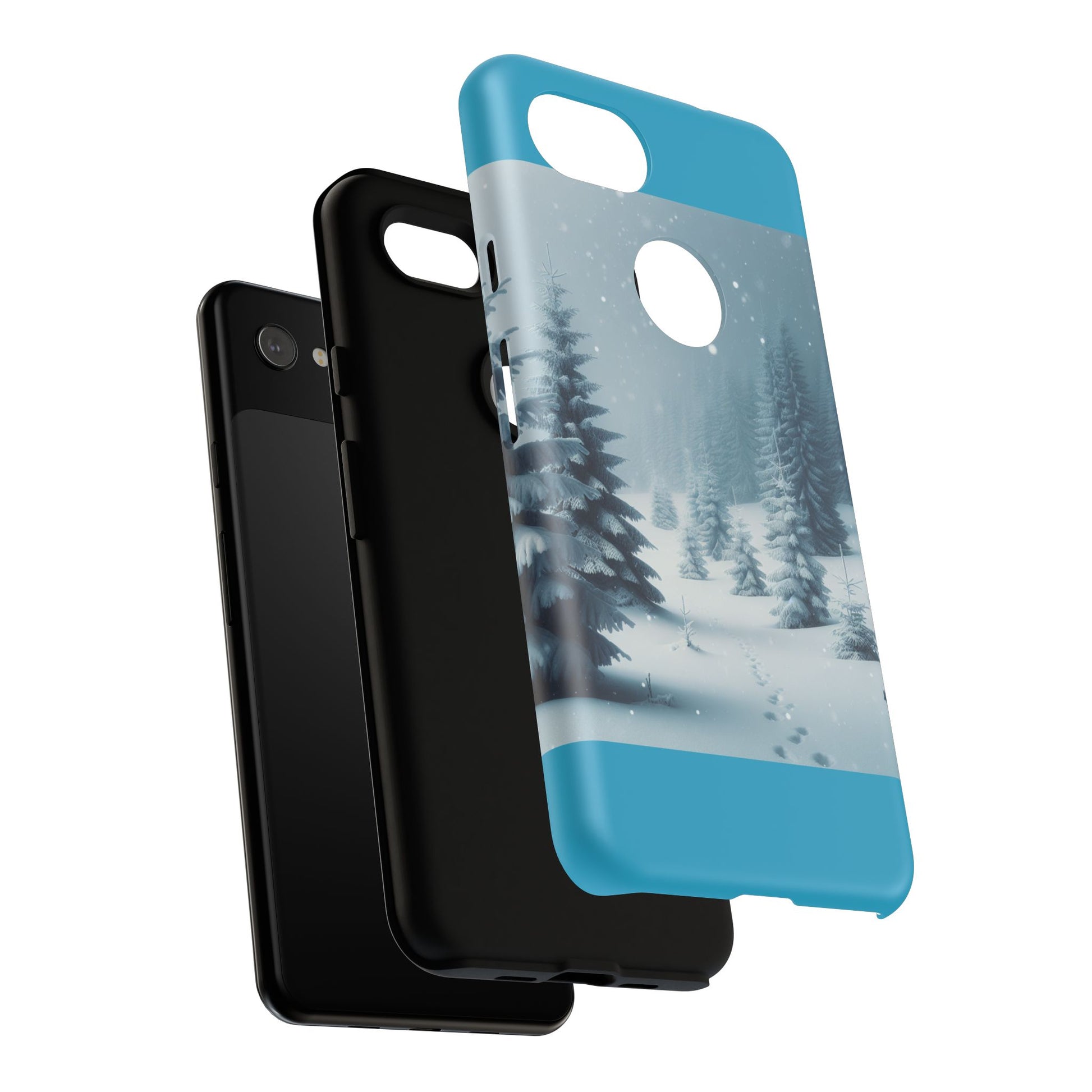 Winter Forest Phone Case, Tough Cases for iPhone, Snowy Landscape Design, Nature Lover Gift, Holiday Accessories