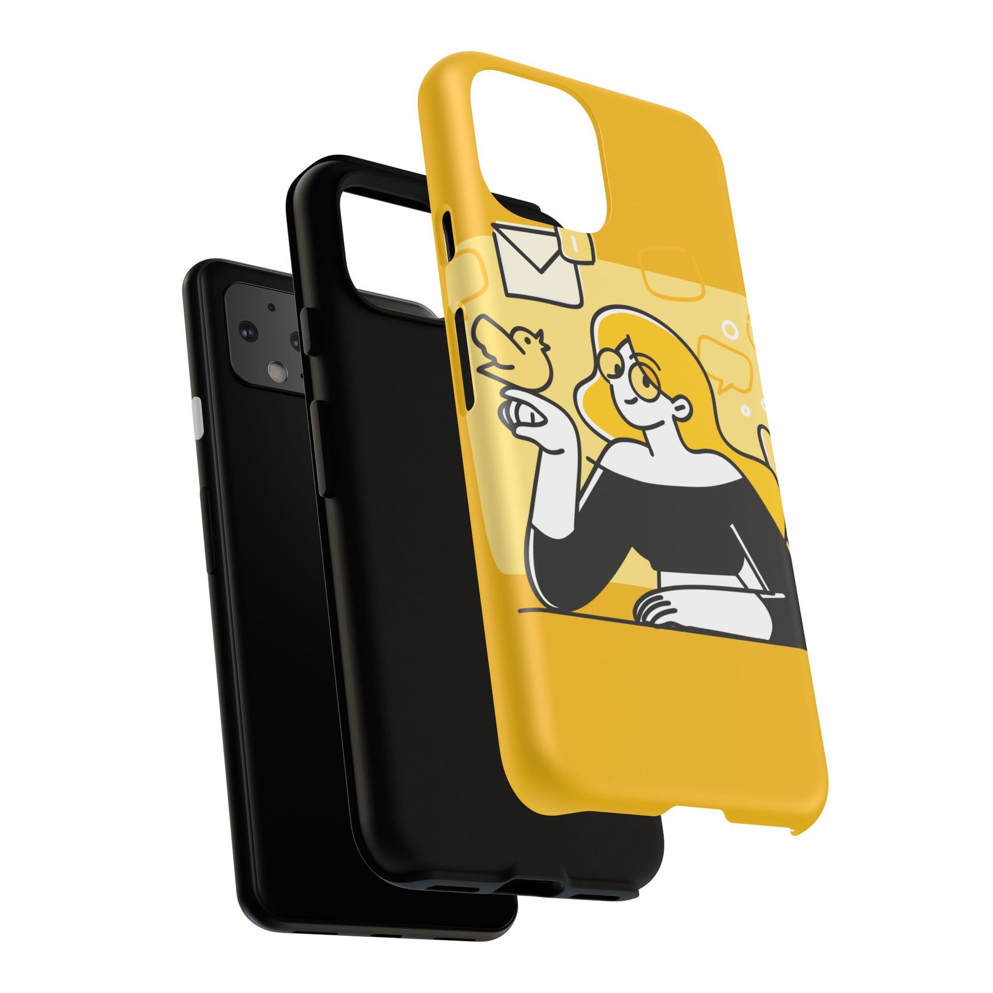 Chic Phone Case with Playful Design, Smartphone Cover, Unique Gift, Trendy Accessory, Eco-Friendly Case