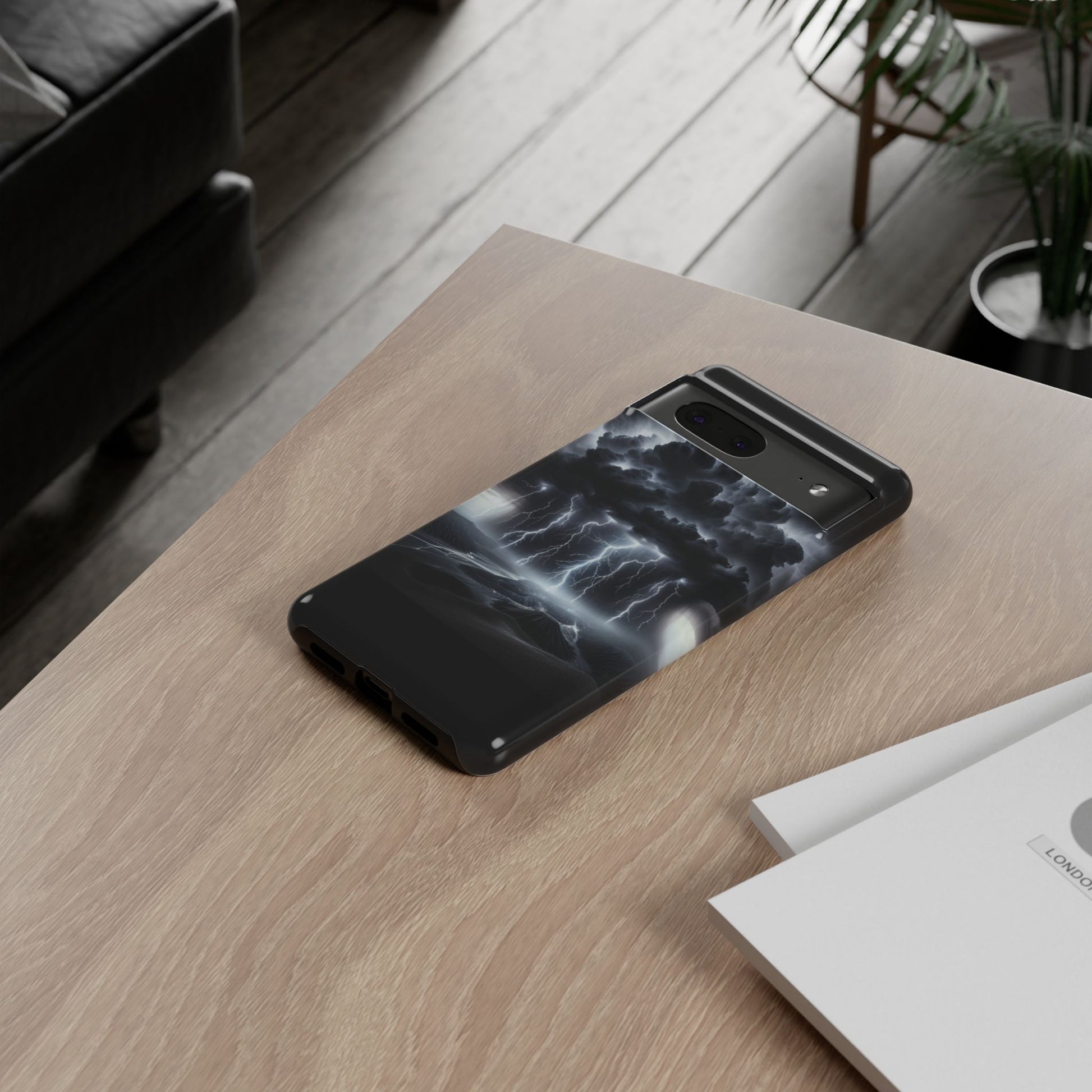 Tough Cases for the Bold: Stormy Thunder Phone Case, Lightning Protection, Durable Cover for Adventurers, Unique Gift for Nature [...]