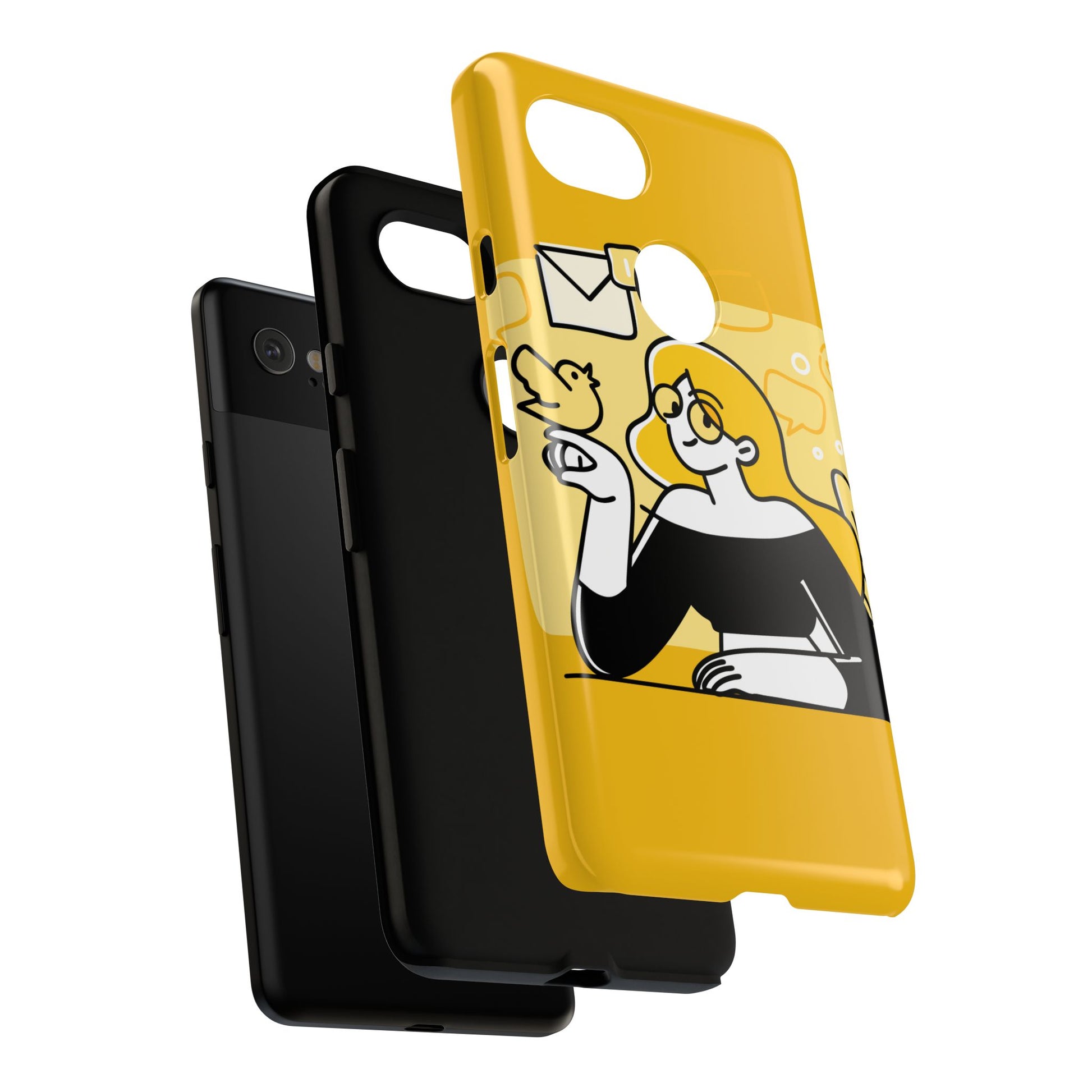 Chic Phone Case with Playful Design, Smartphone Cover, Unique Gift, Trendy Accessory, Eco-Friendly Case