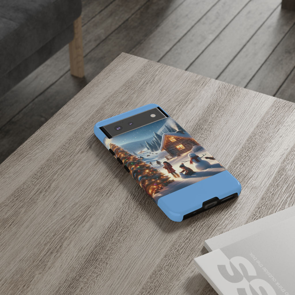 Winter Wonderland Phone Case, Holiday Gift for Him/Her, Cute Christmas Phone Cover, Unique Winter Scene Case, Festive Tech Accessories