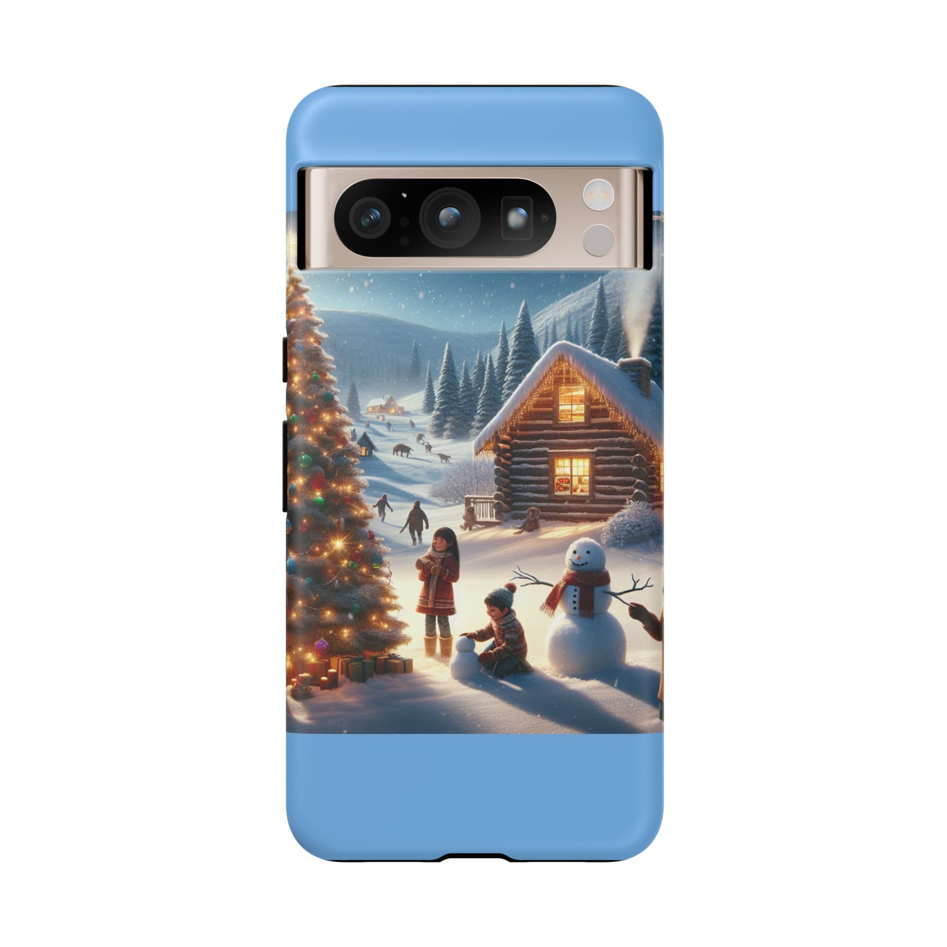 Winter Wonderland Phone Case, Holiday Gift for Him/Her, Cute Christmas Phone Cover, Unique Winter Scene Case, Festive Tech Accessories