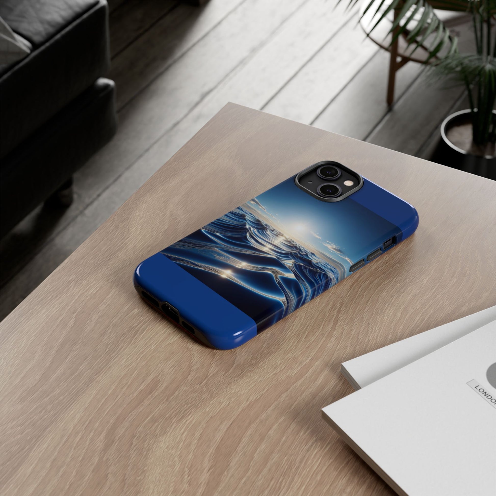 Ocean Wave Phone Case, Tough Phone Cover, Stylish Cell Case, Gift for Beach Lovers, Customizable Phone Accessory
