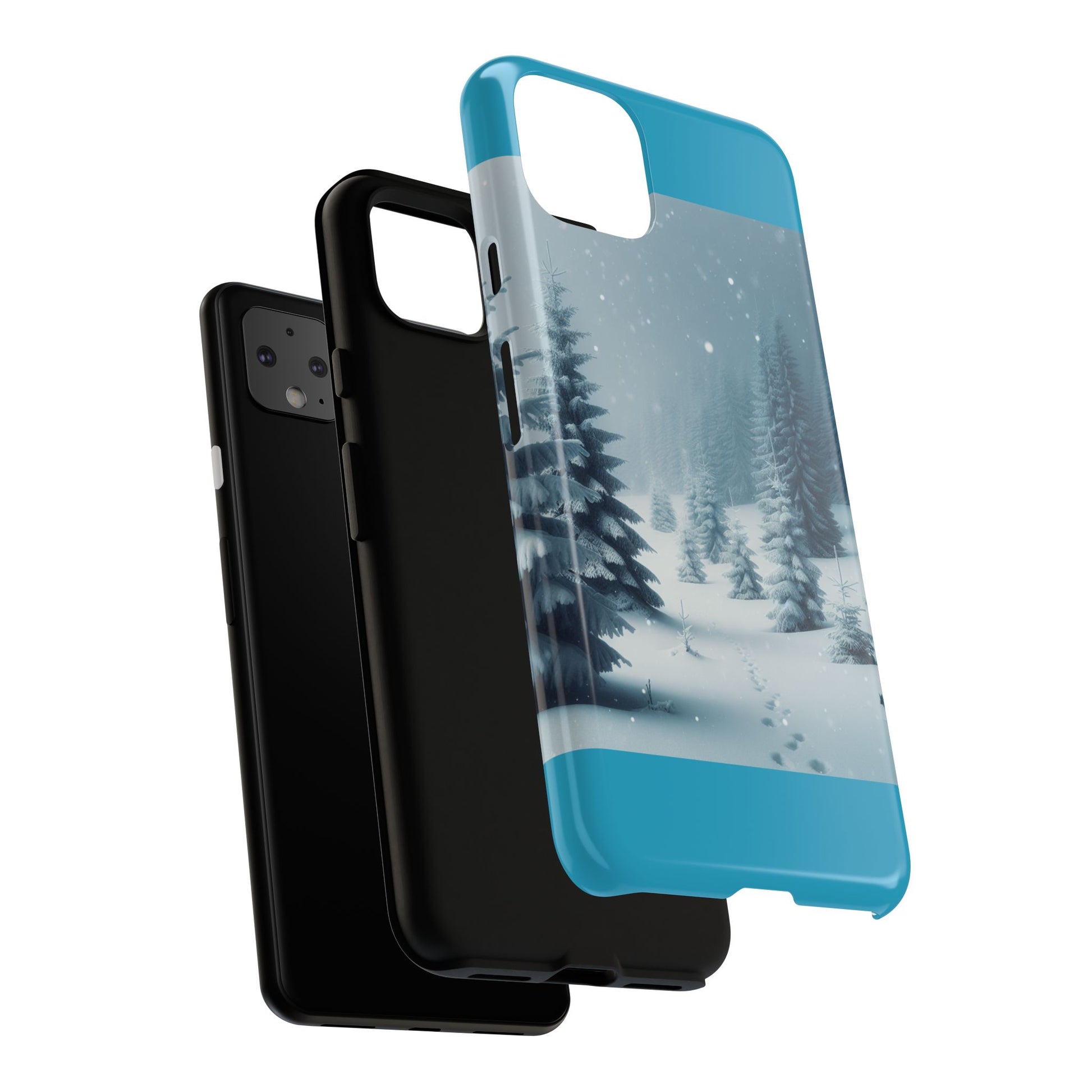 Winter Forest Phone Case, Tough Cases for iPhone, Snowy Landscape Design, Nature Lover Gift, Holiday Accessories