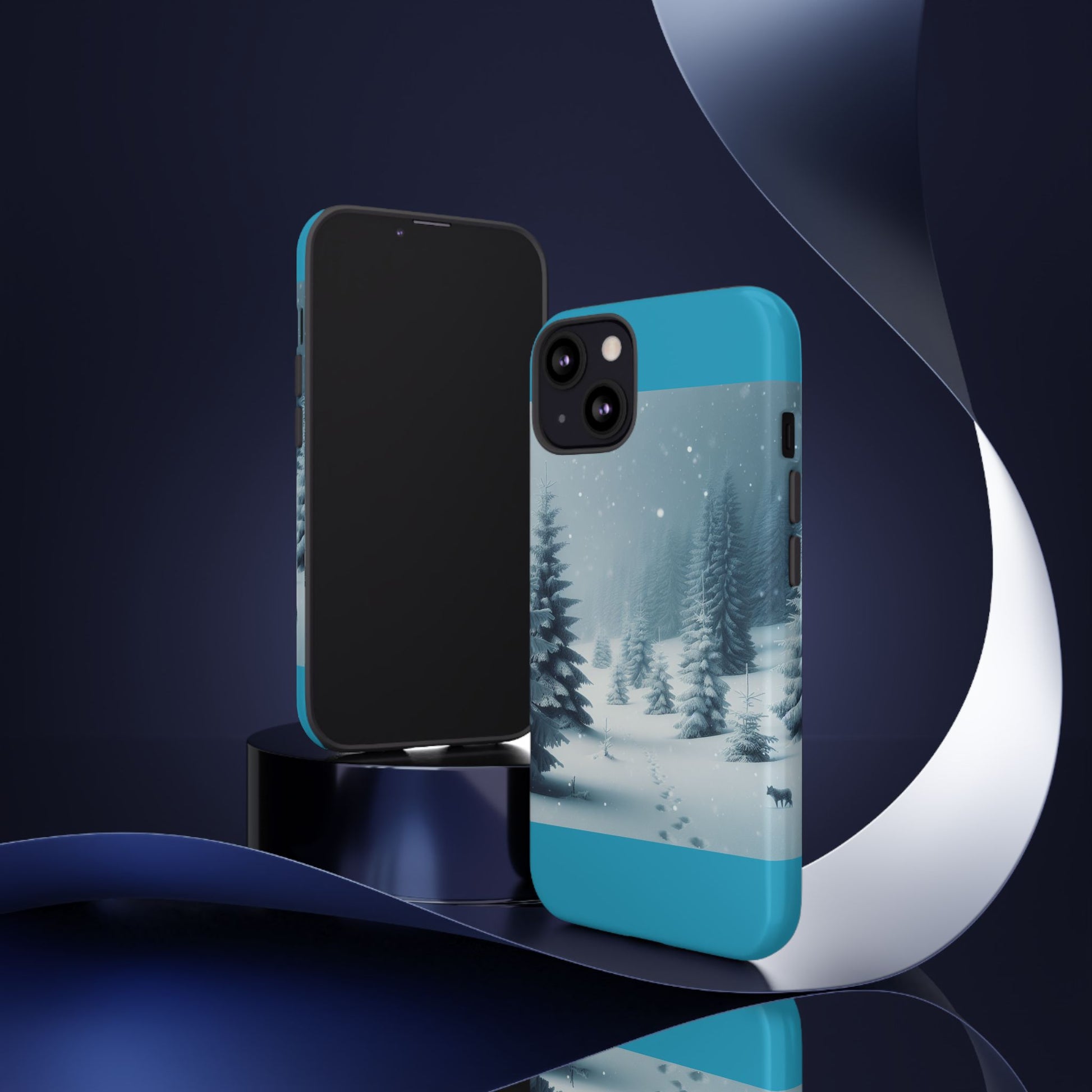Winter Forest Phone Case, Tough Cases for iPhone, Snowy Landscape Design, Nature Lover Gift, Holiday Accessories