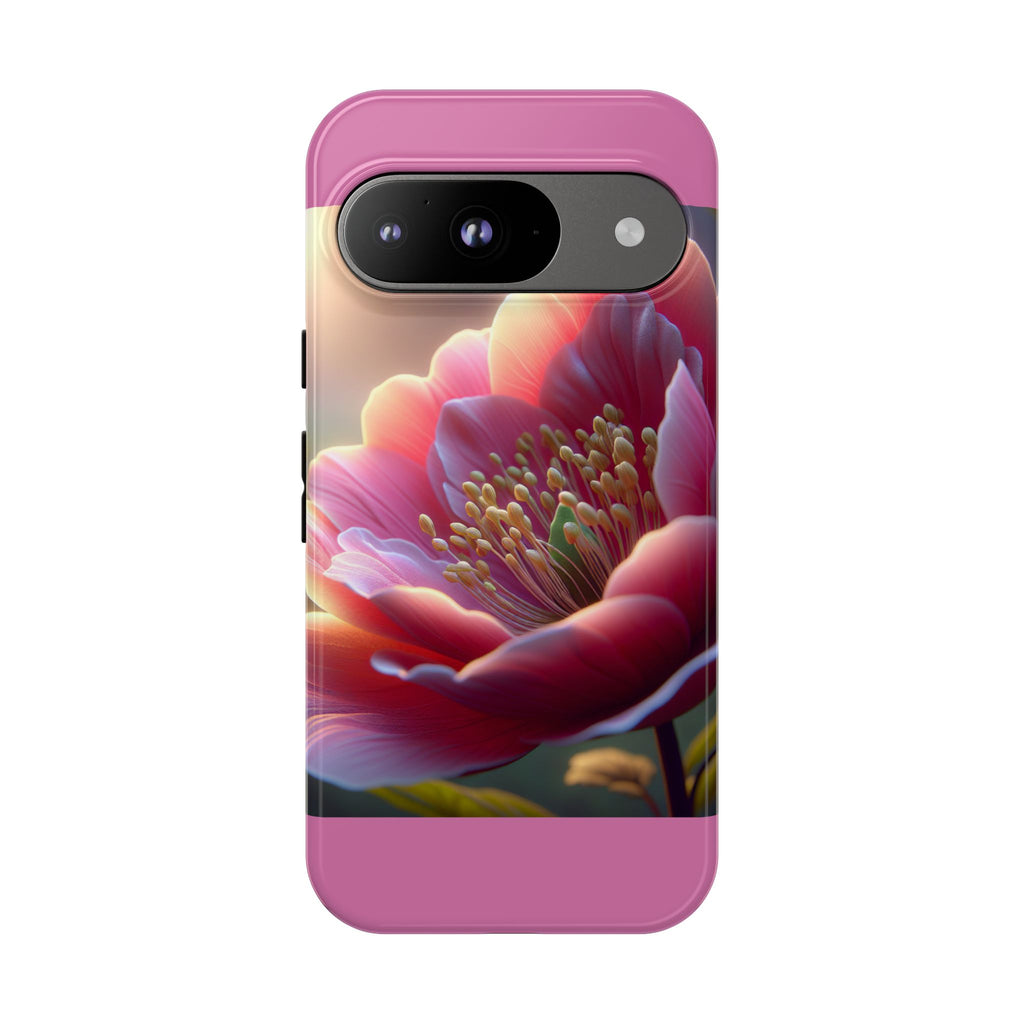 Pink Floral Phone Case, Tough Cases, Floral Design, Phone Accessory Gift, Nature Inspired, Trendy Tech Case