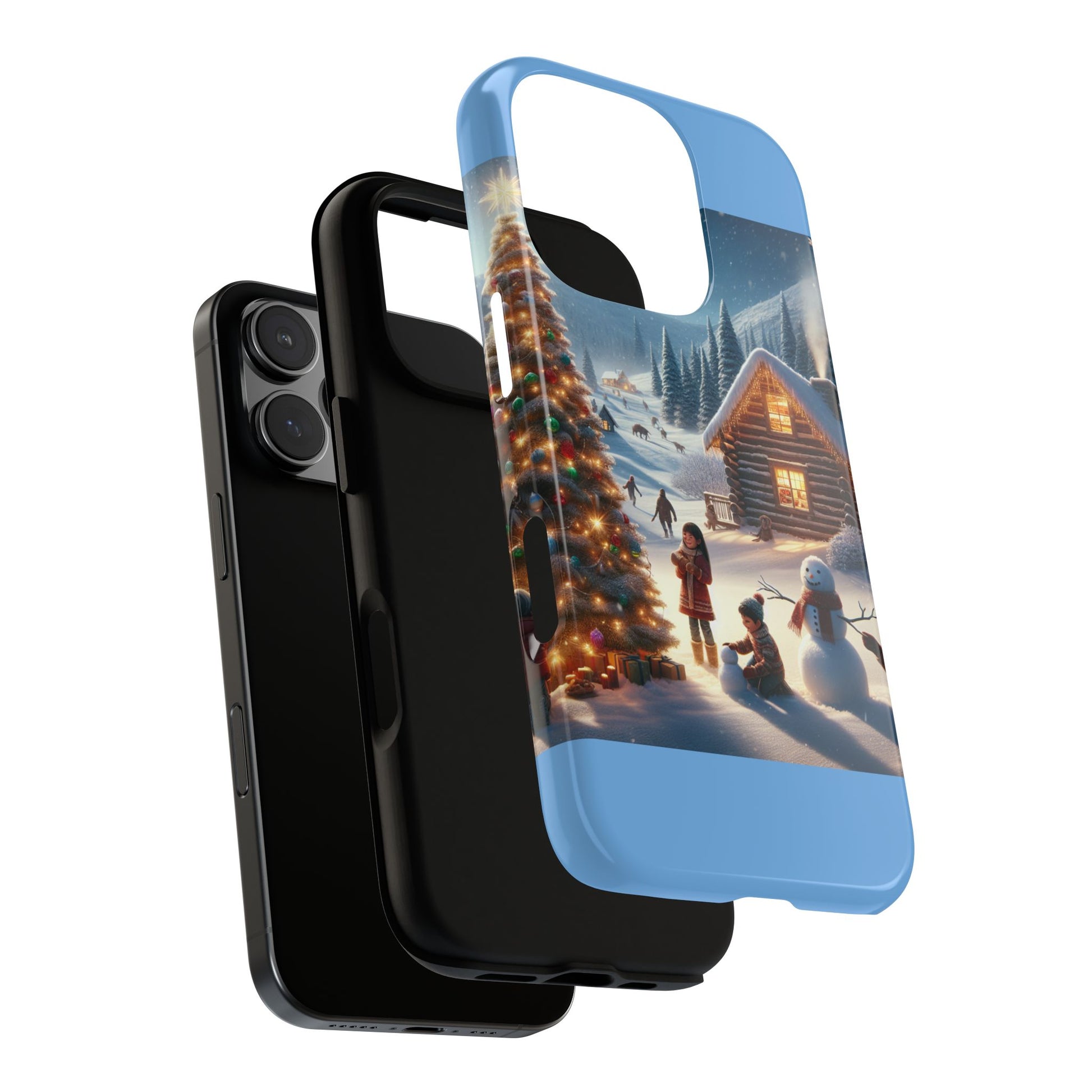 Winter Wonderland Phone Case, Holiday Gift for Him/Her, Cute Christmas Phone Cover, Unique Winter Scene Case, Festive Tech Accessories