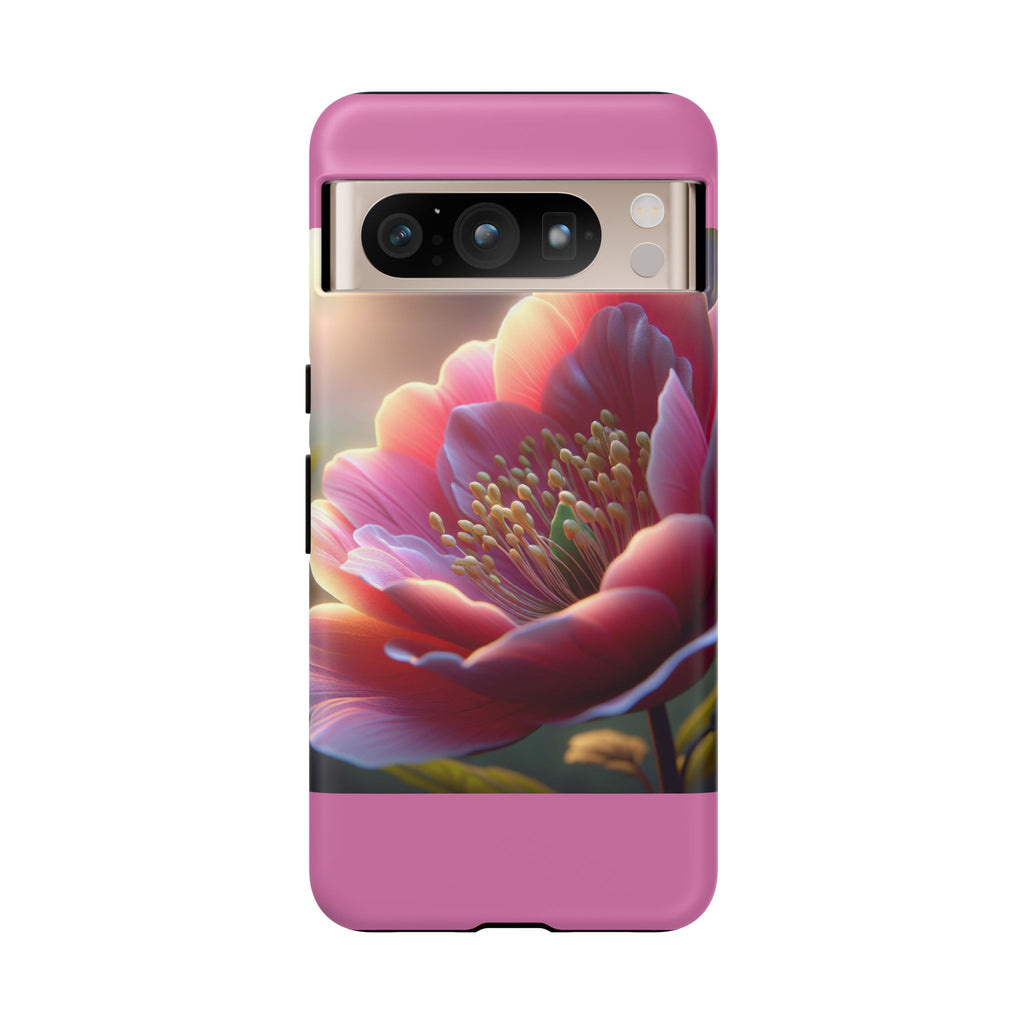 Pink Floral Phone Case, Tough Cases, Floral Design, Phone Accessory Gift, Nature Inspired, Trendy Tech Case