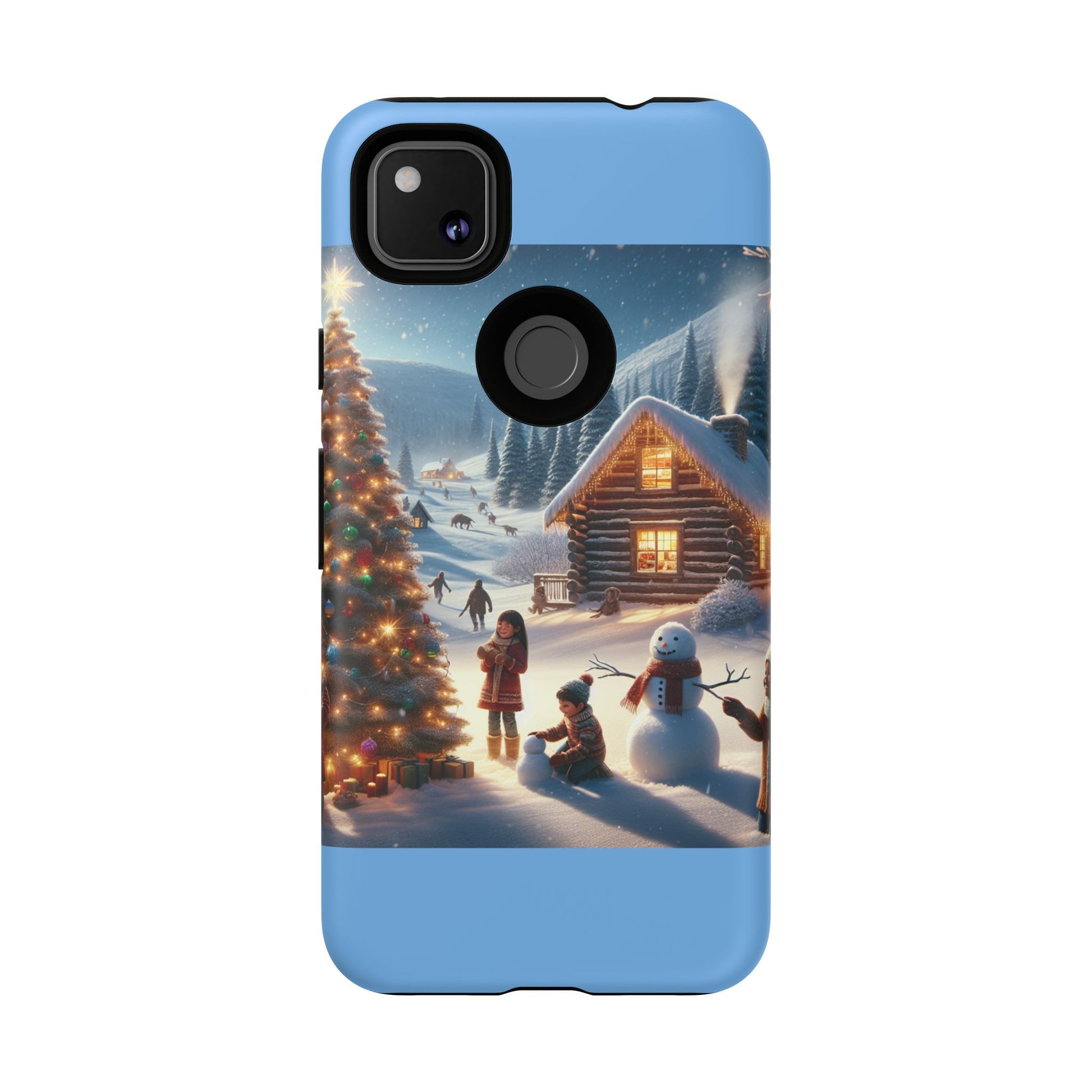 Winter Wonderland Phone Case, Holiday Gift for Him/Her, Cute Christmas Phone Cover, Unique Winter Scene Case, Festive Tech Accessories