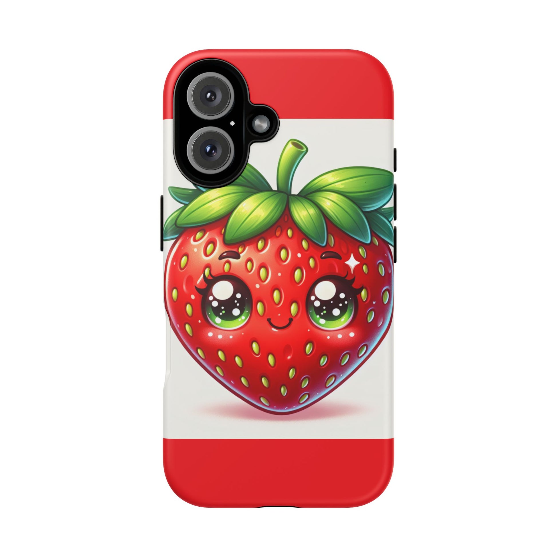 Cute Strawberry iPhone Case, Tough Phone Cases, Stylish Accessories, Fun Design for Kids and Adults, Perfect Gift for All Occasions