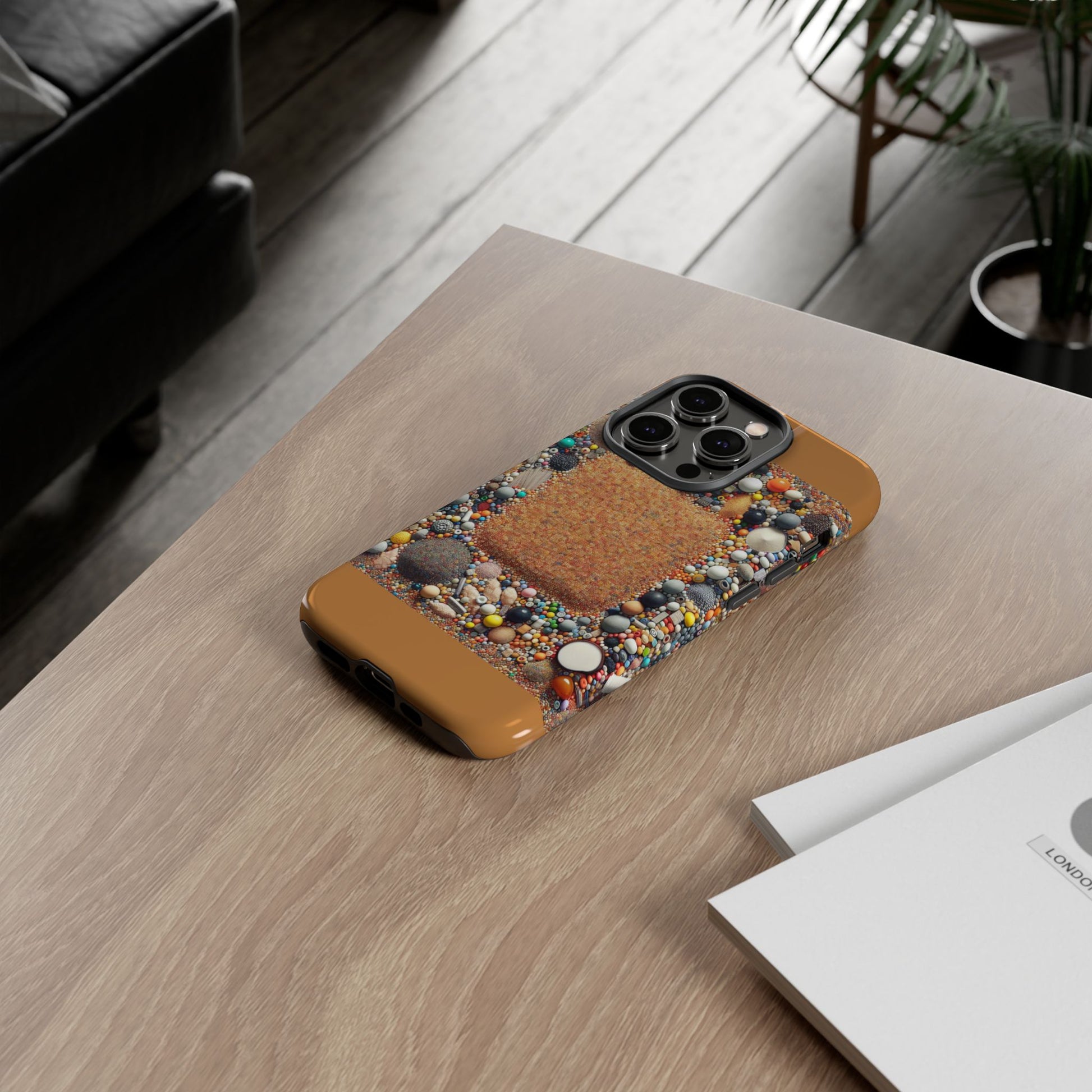 Colorful Phone Case with Unique Texture, Tough Case, Phone Accessory, Trendy Design, Gift for Tech Lovers, Durable Protection