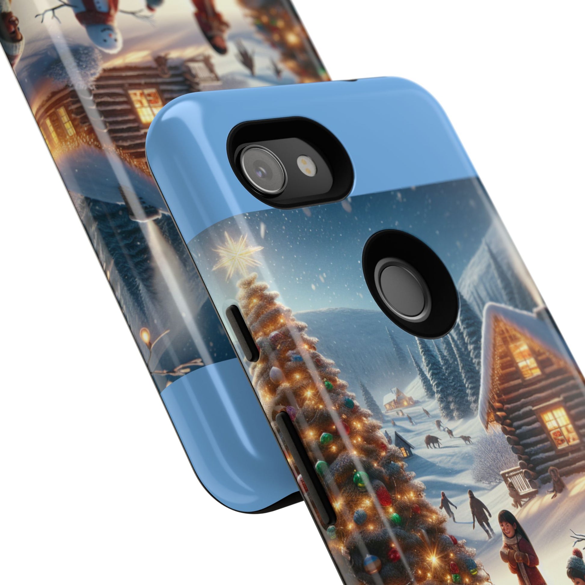 Winter Wonderland Phone Case, Holiday Gift for Him/Her, Cute Christmas Phone Cover, Unique Winter Scene Case, Festive Tech Accessories