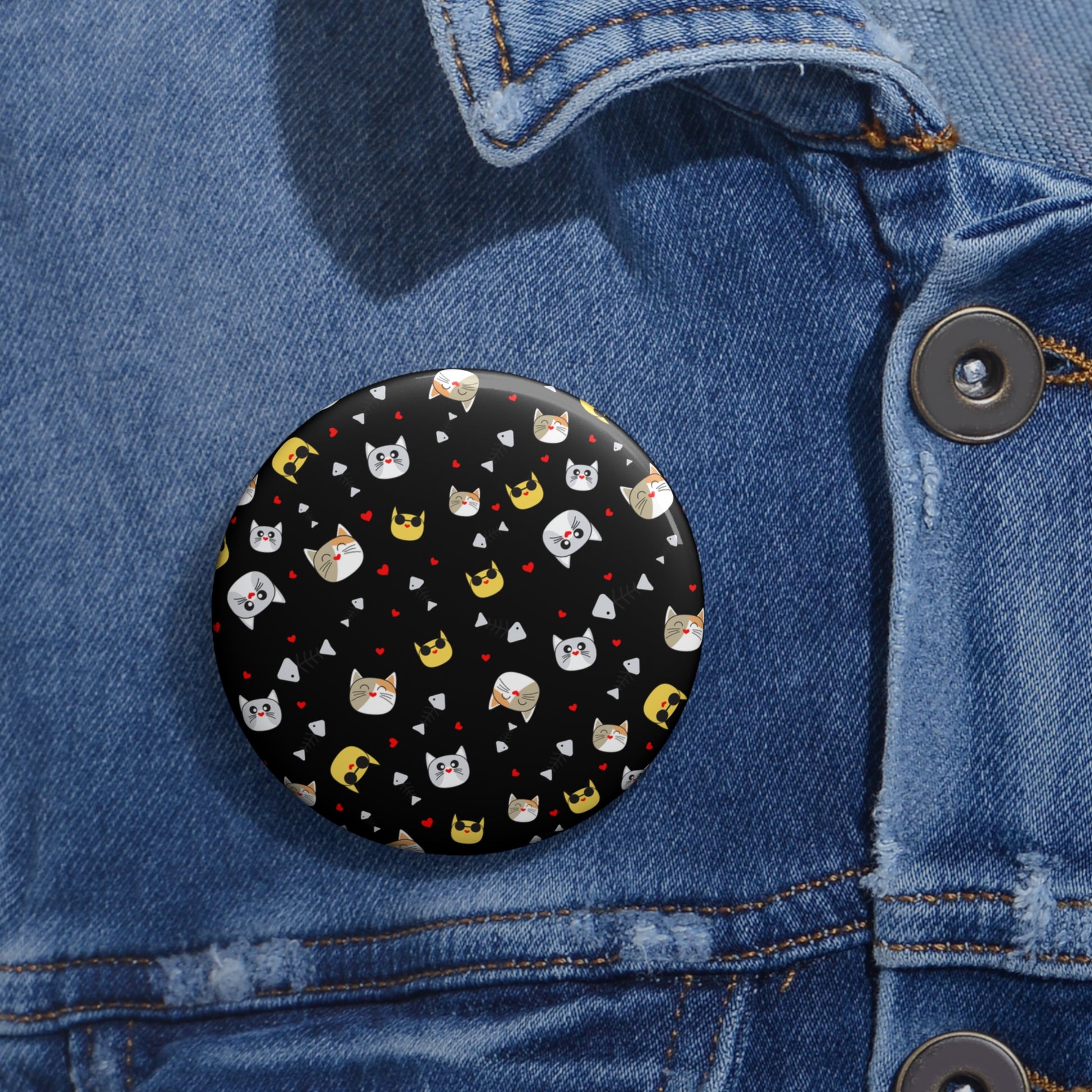 Custom Cat-Themed Pin Buttons, Cute Button Badges, Cat Lover Gifts, Fun Fashion Accessories, Party Favors, Unique Decor